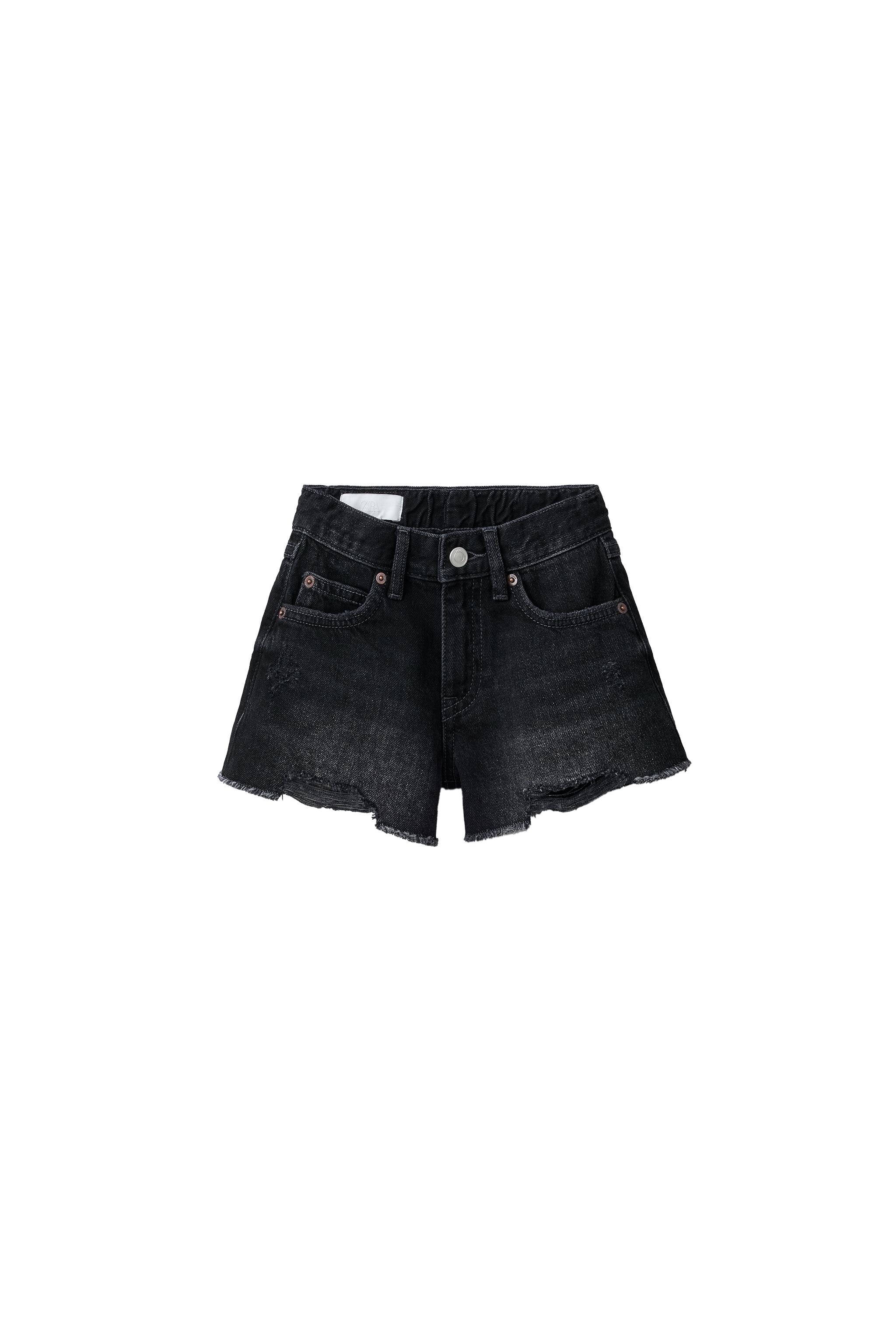 Потёртые бермуды из денима — ZARA