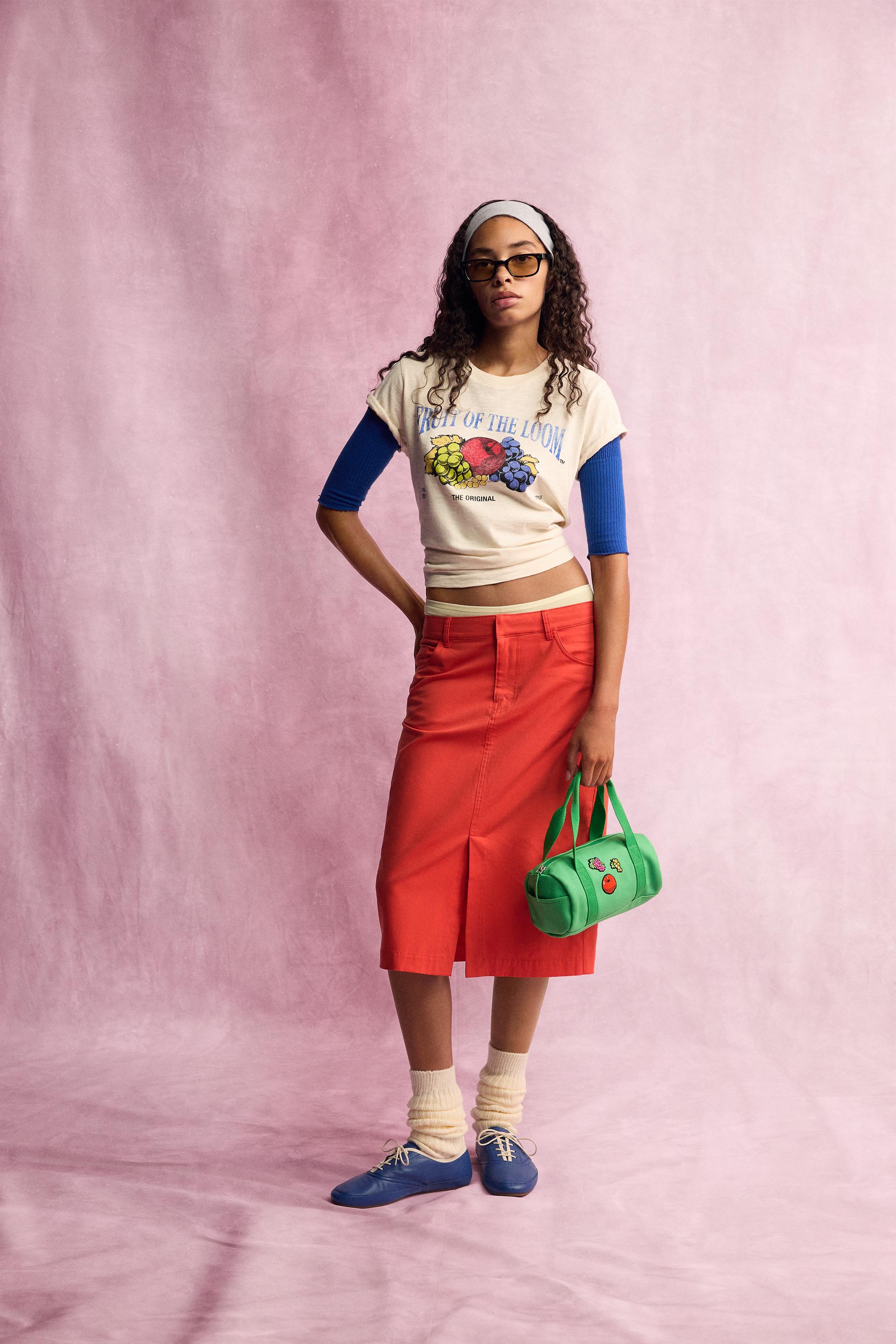 Футболка из фактурного трикотажа FRUIT OF THE LOOM™ — ZARA