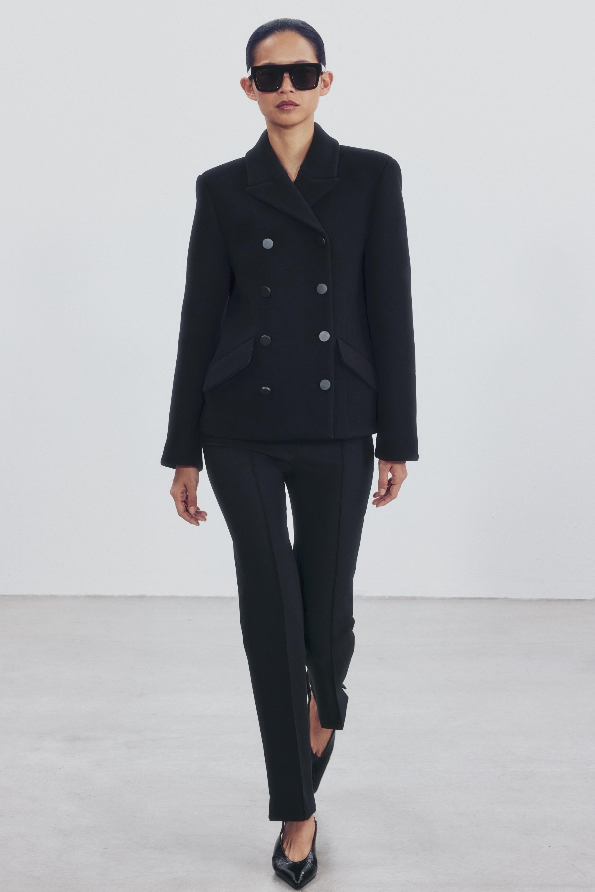 Укороченное пальто из смесовой шерсти ZW COLLECTION — ZARA