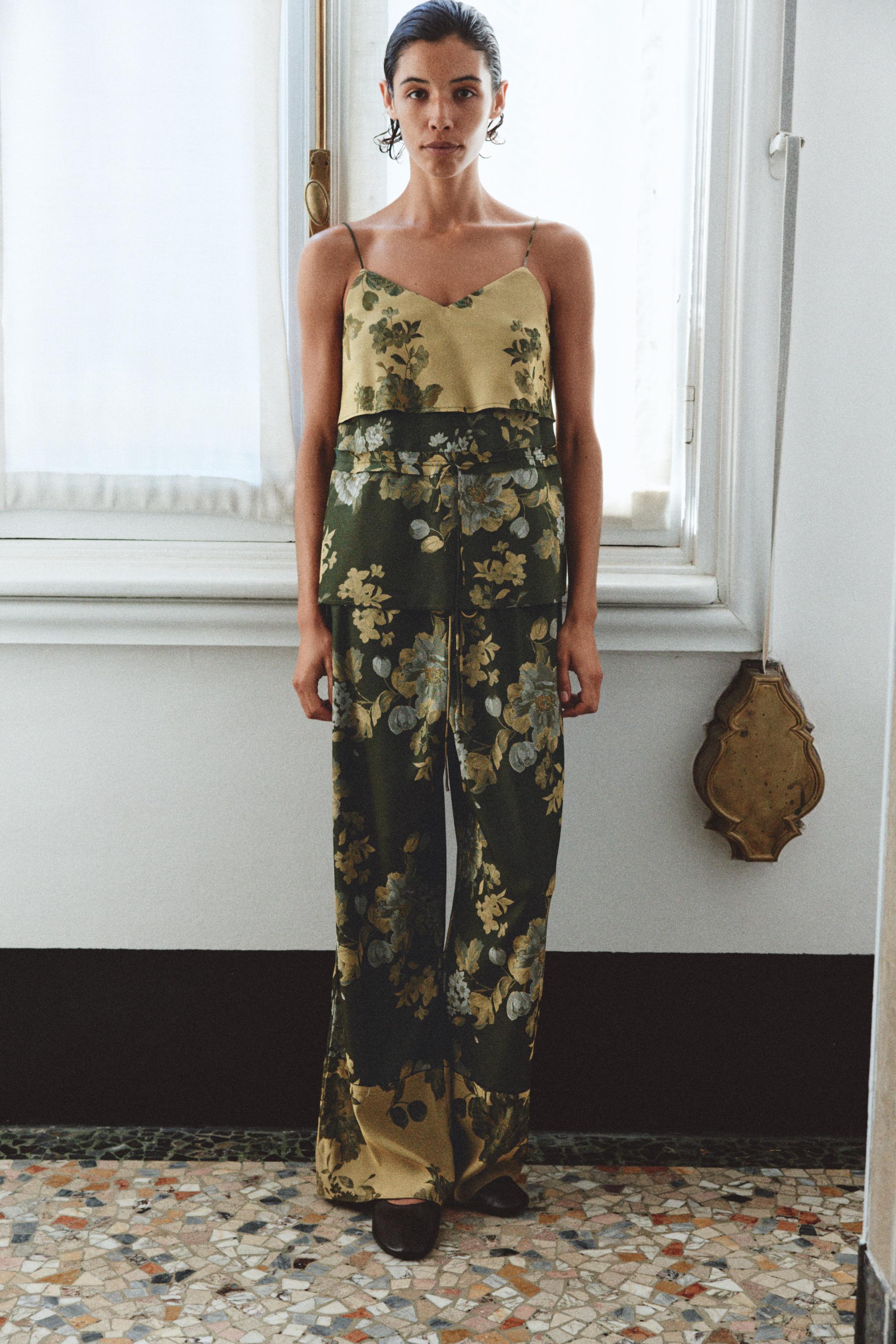 Топ с бретелями из жаккарда — ZARA