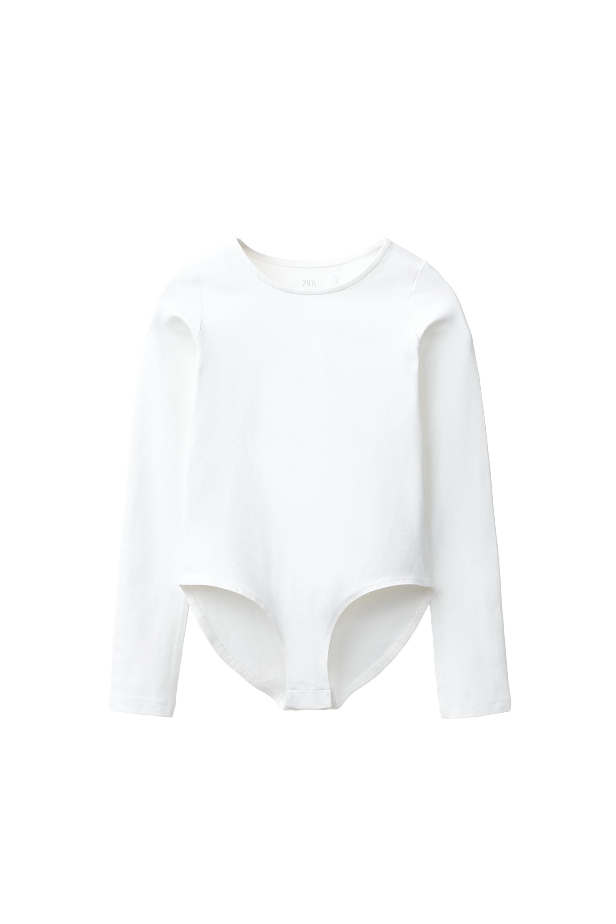 ОДНОТОННОЕ БОДИ С ДЛИННЫМИ РУКАВАМИ — ZARA