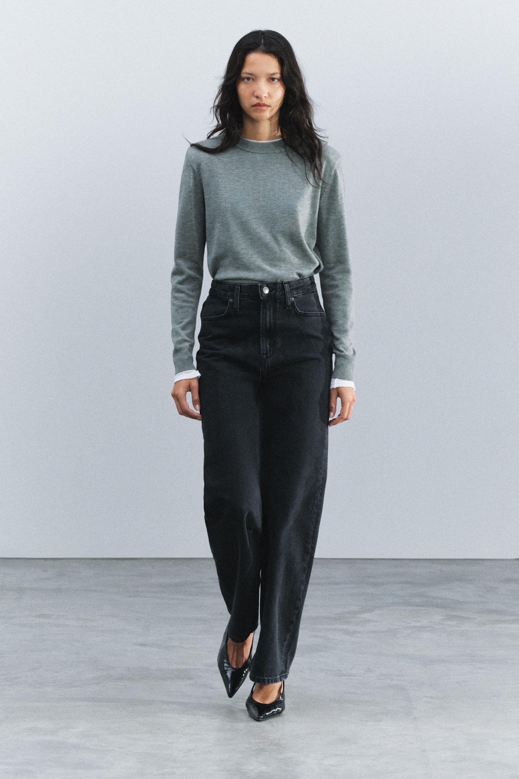 ZW COLLECTION STRAIGHT-LEG HIGH-WAIST JEANS — ZARA