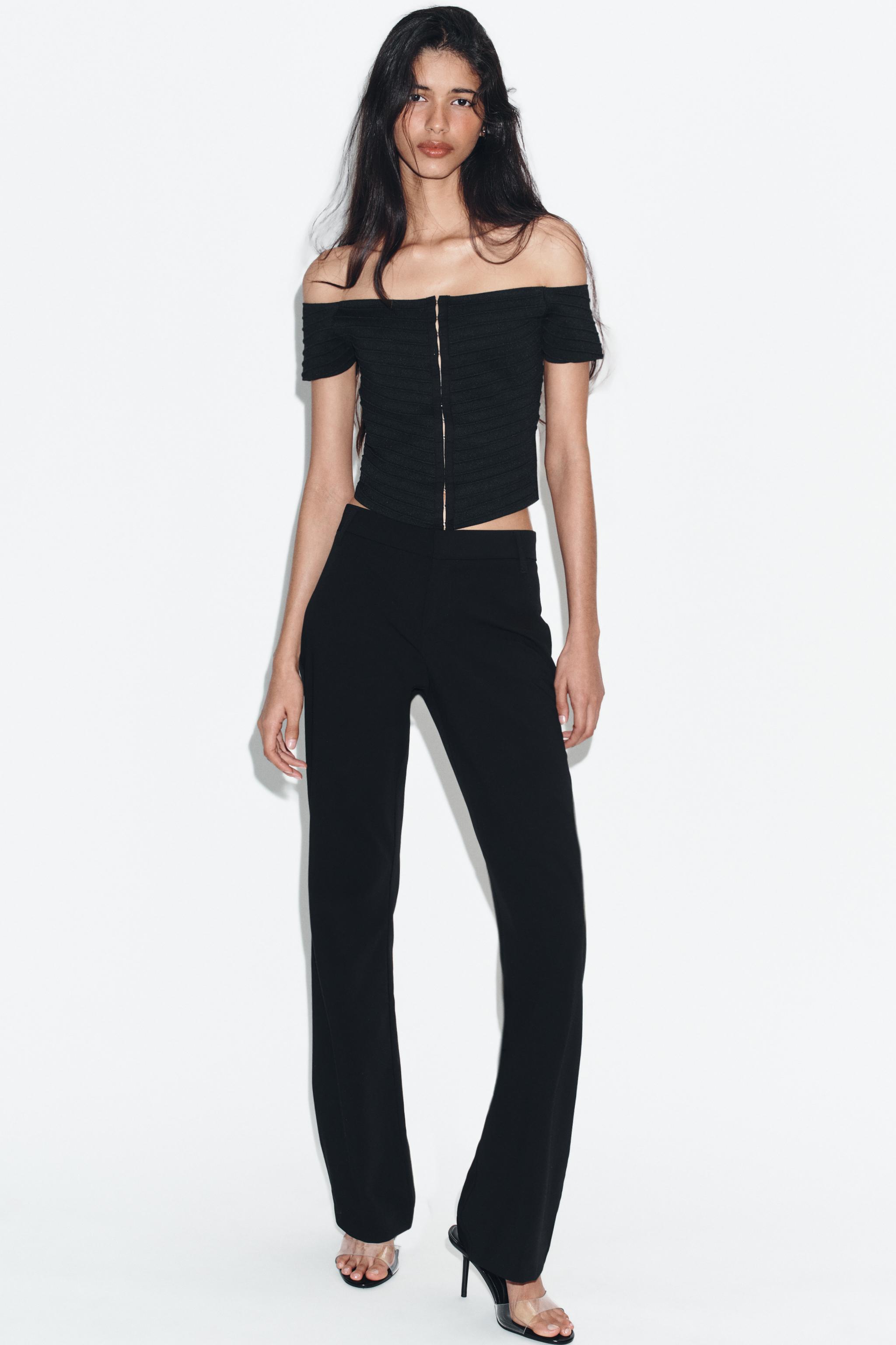Топ в стиле корсета из трикотажа — ZARA