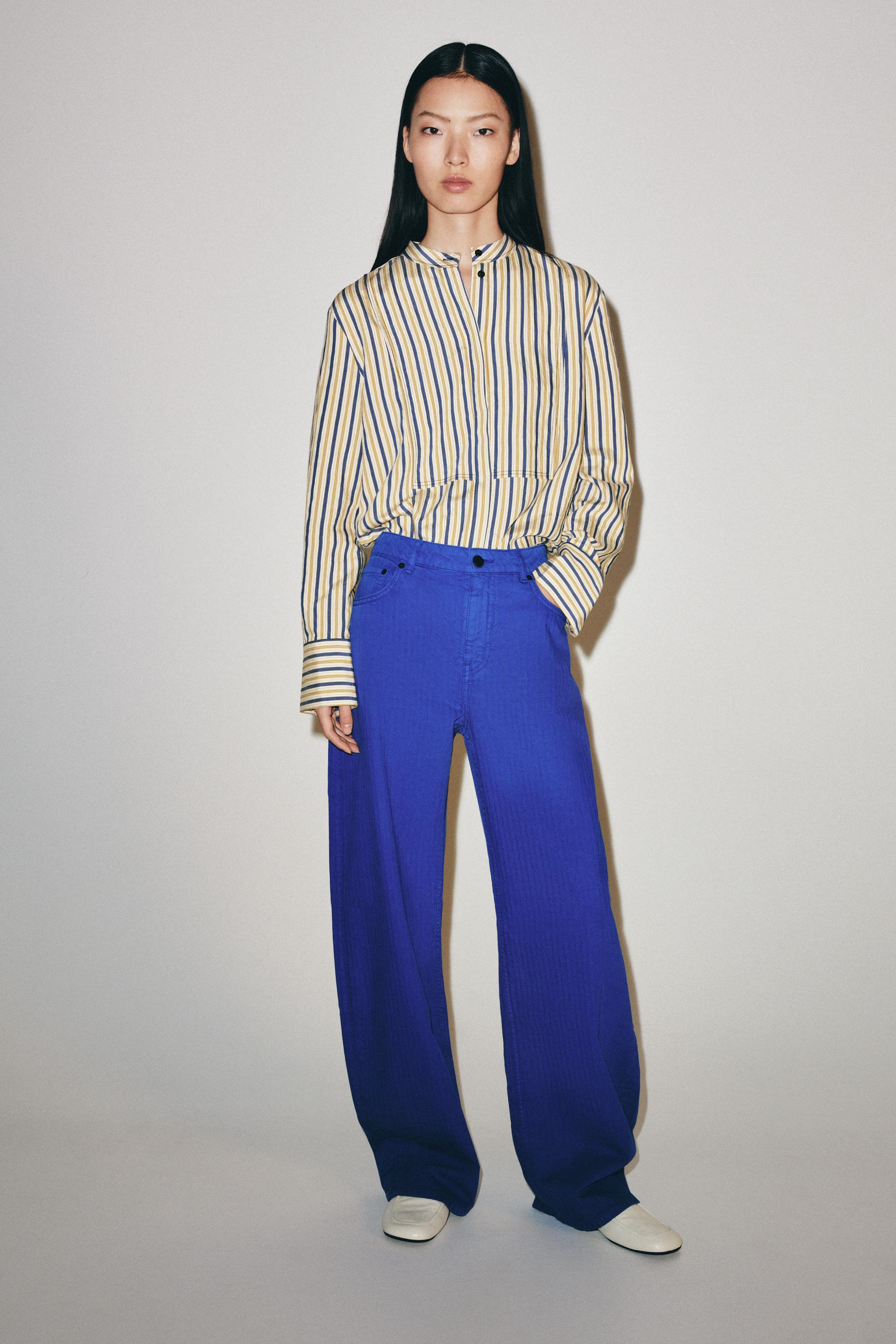 Джинсы со средней посадкой силуэта "бочонок" из линейки ZW COLLECTION — ZARA