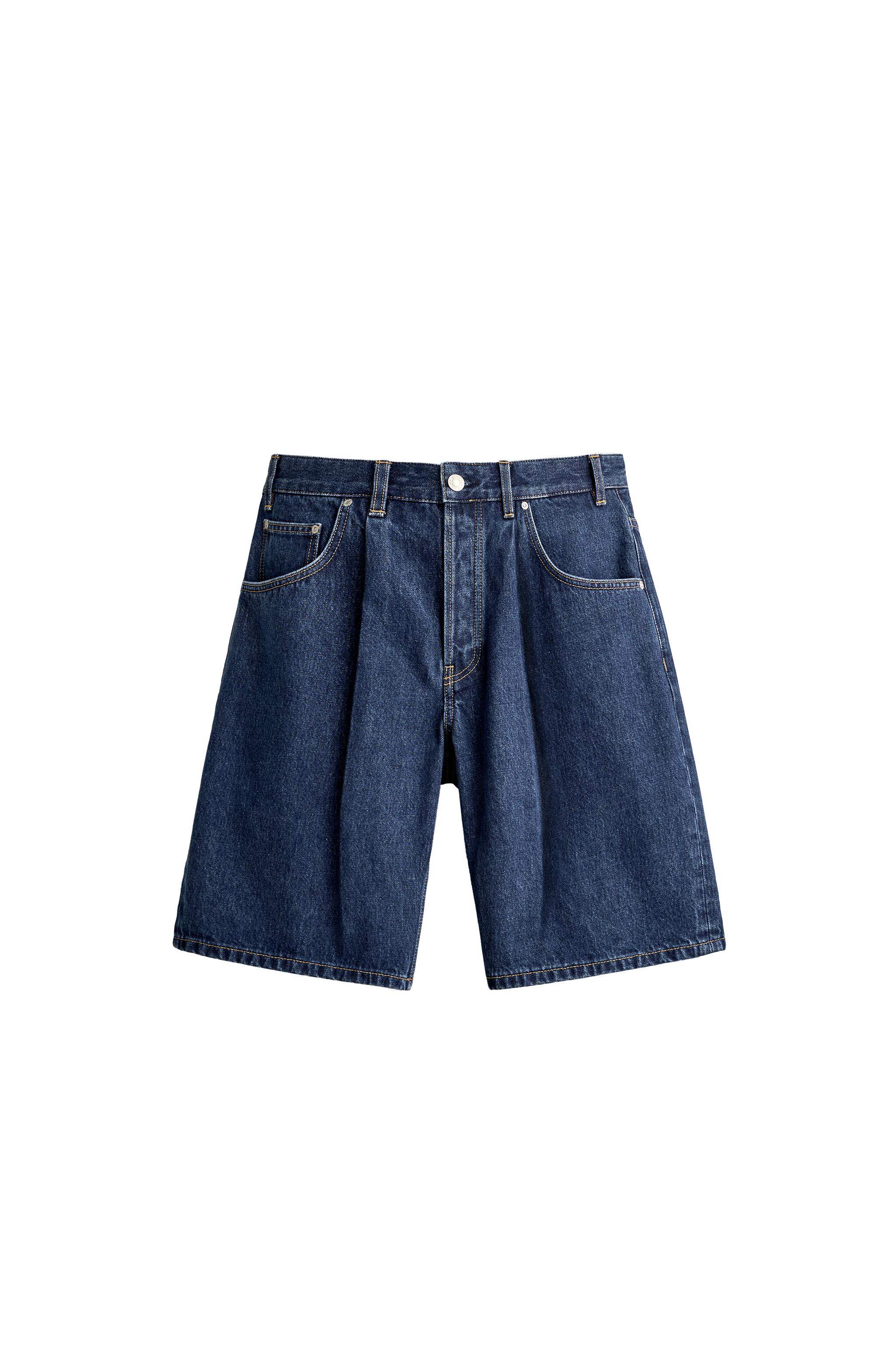 Бермуды из денима с нашивкой FRUIT OF THE LOOM™ — ZARA