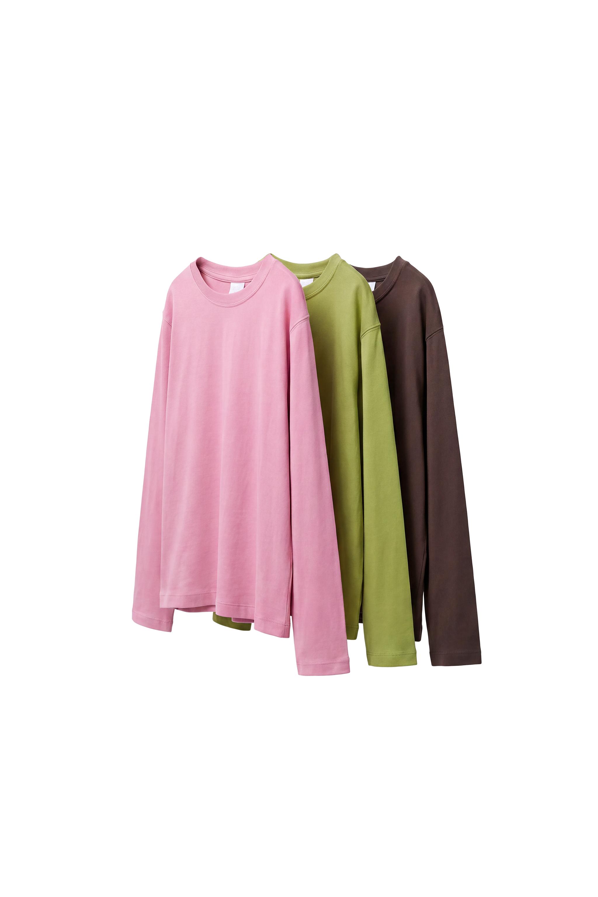 Набор из 3 однотонных футболок — ZARA