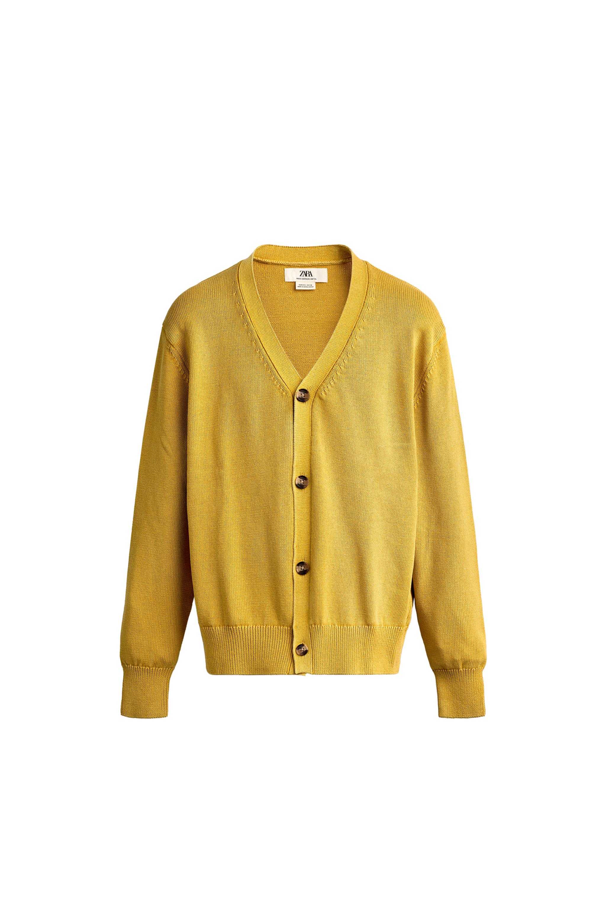 КАРДИГАН ИЗ ХЛОПКА КЛАССИЧЕСКОГО КРОЯ — ZARA
