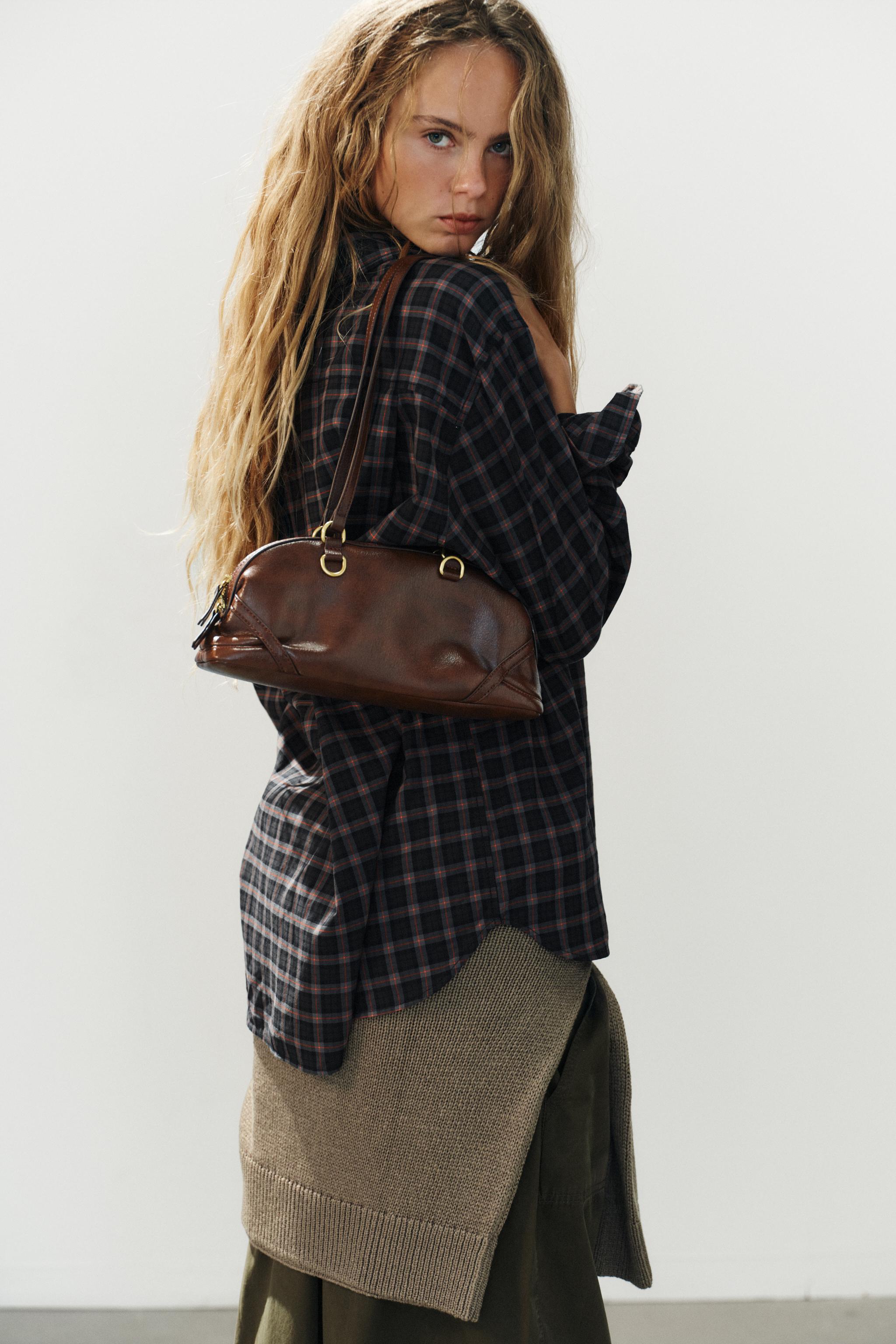СУМКА С ПЛЕЧЕВЫМ РЕМНЕМ И КОЛЬЦАМИ — ZARA