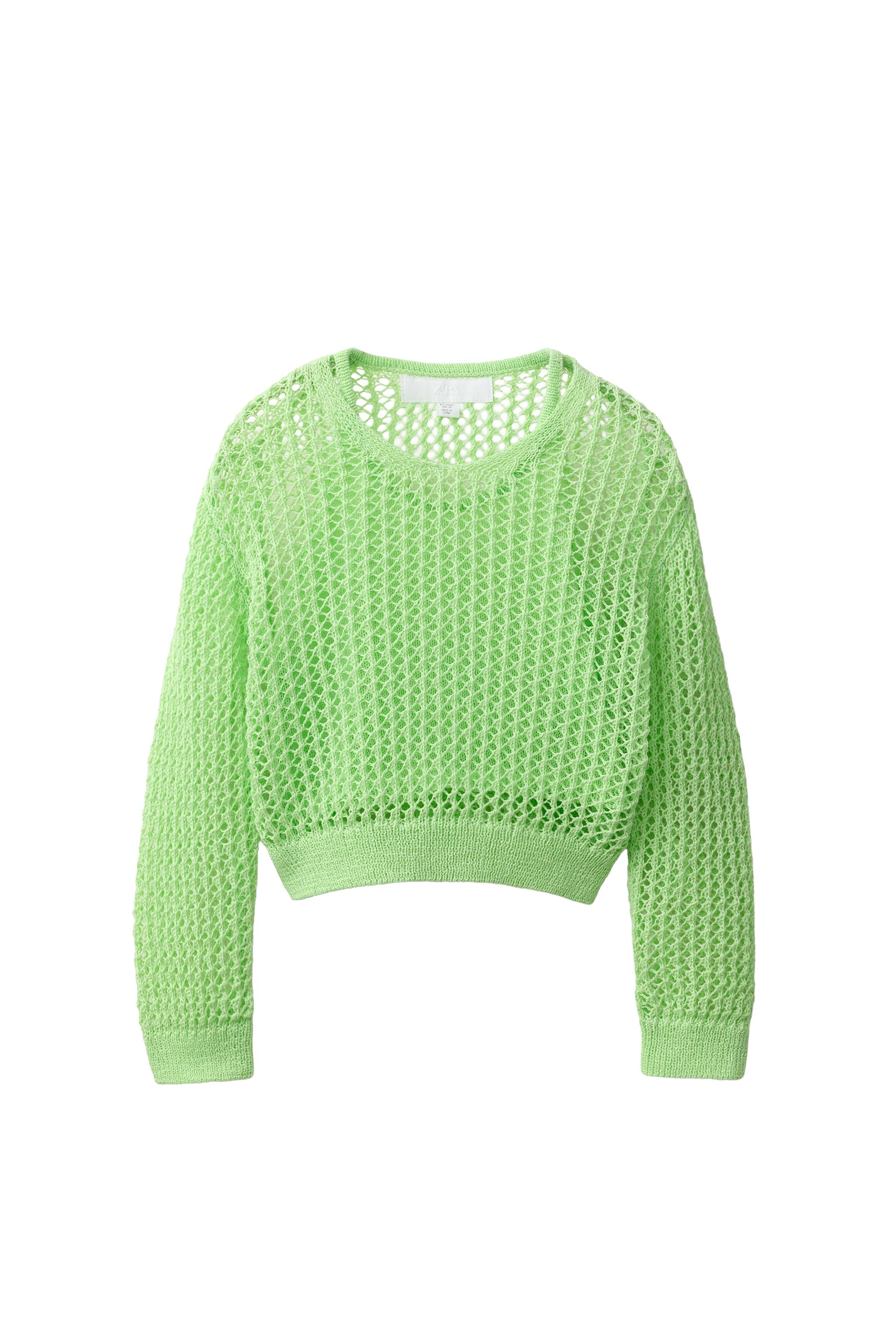 ДВУХСЛОЙНЫЙ СВИТЕР ИЗ СЕТКИ — ZARA