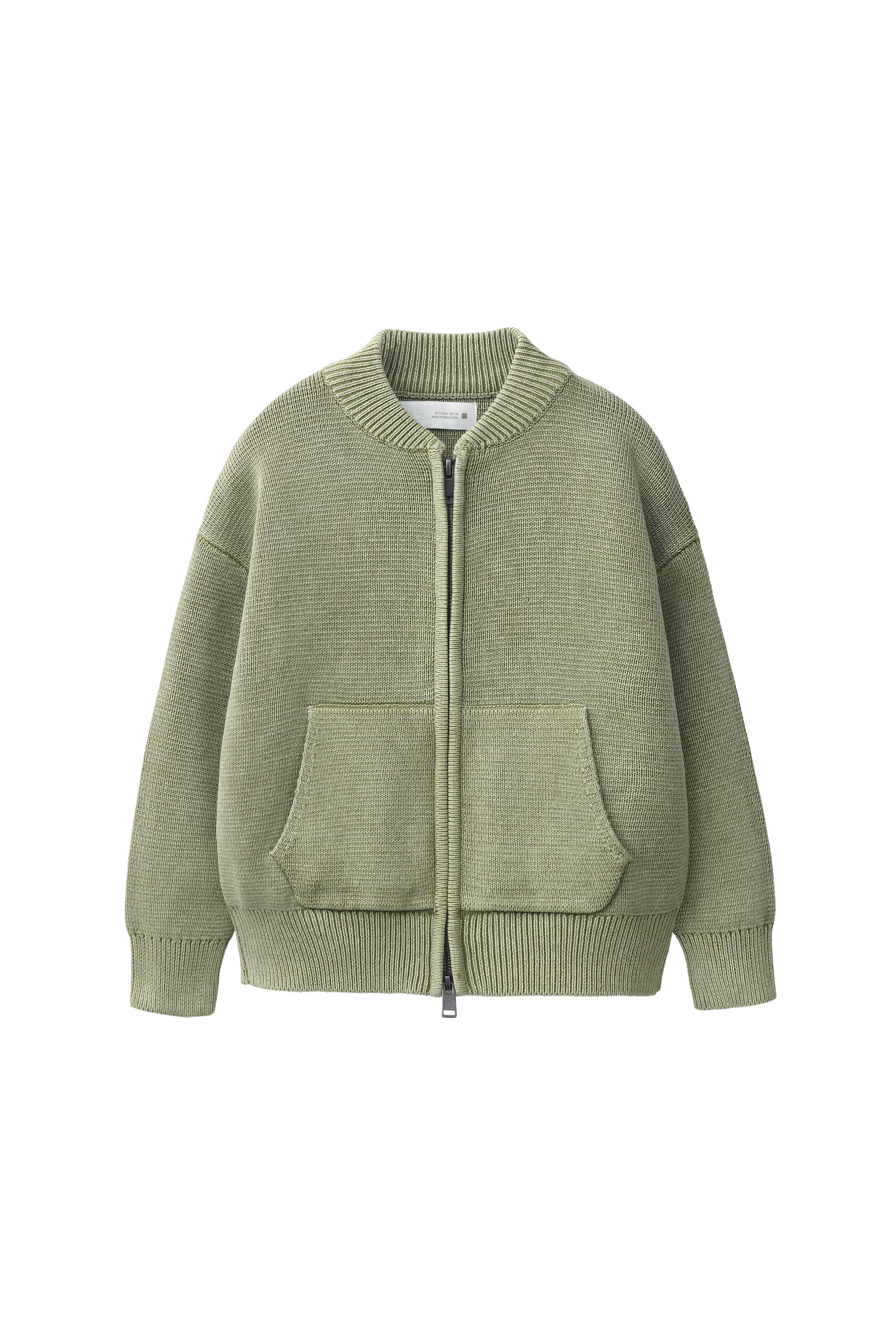 Кардиган из кислотной обработкой — ZARA