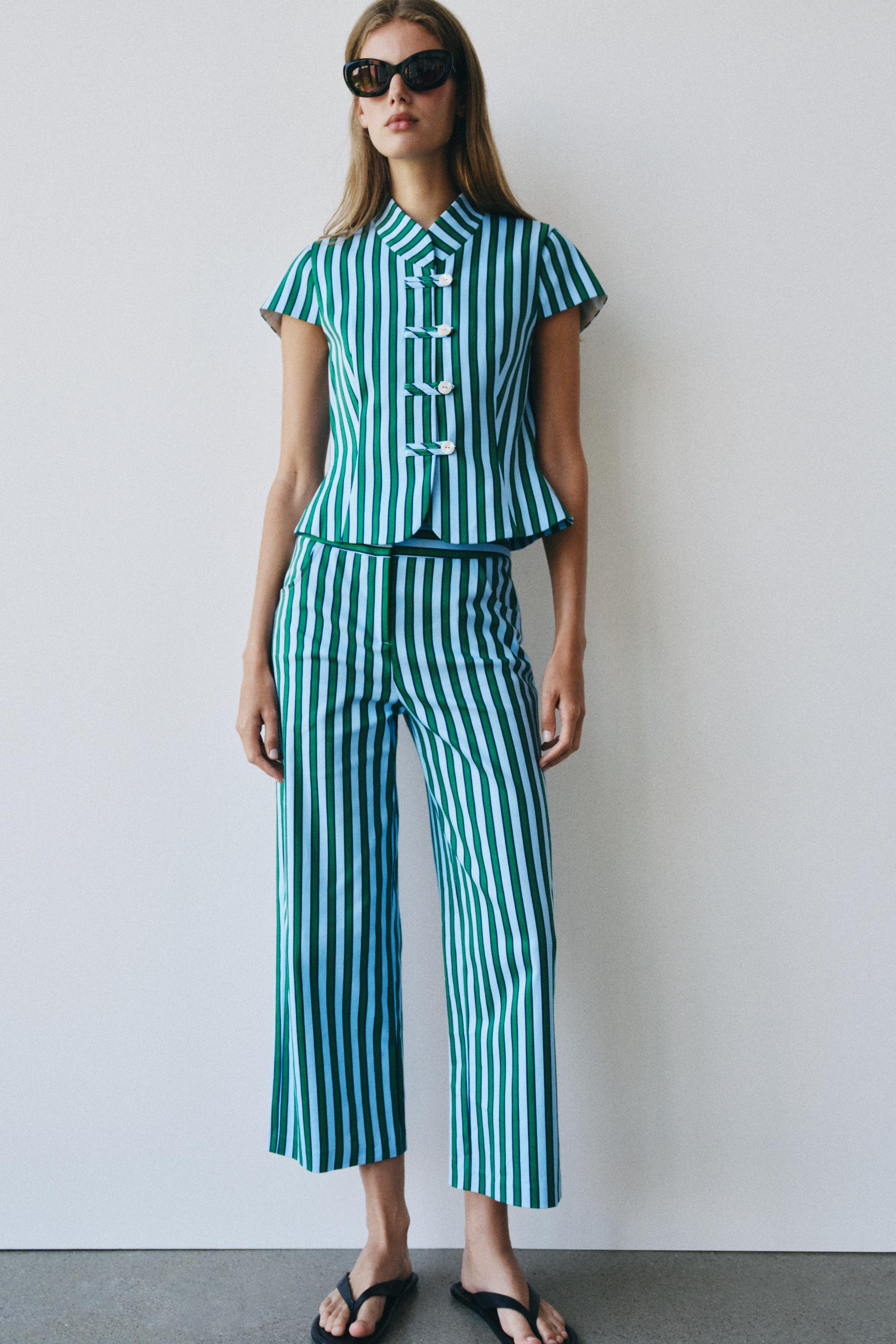ТОП В ПОЛОСКУ С ЗАСТЕЖКОЙ — ZARA