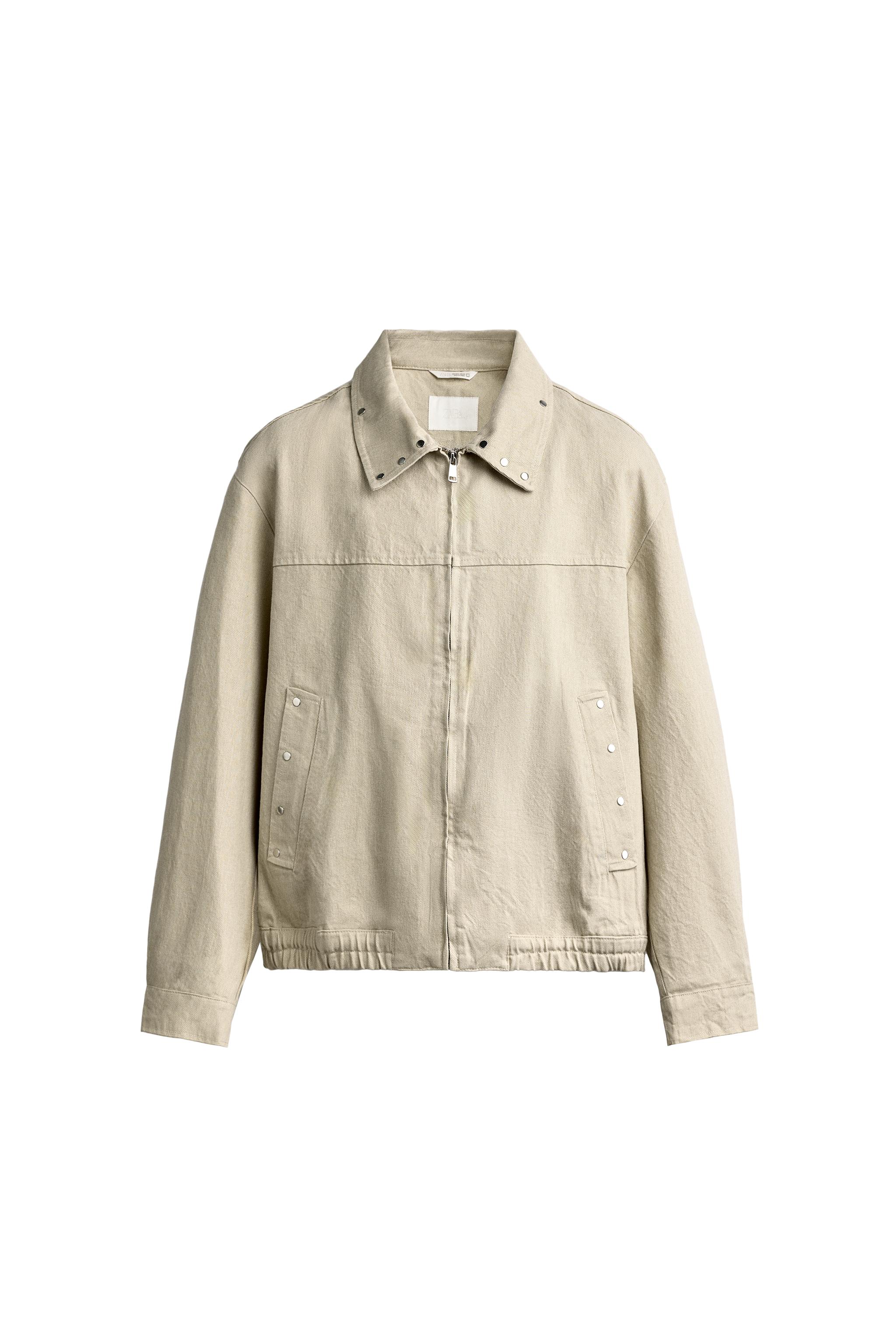 Куртка свободного кроя с заклёпками — ZARA