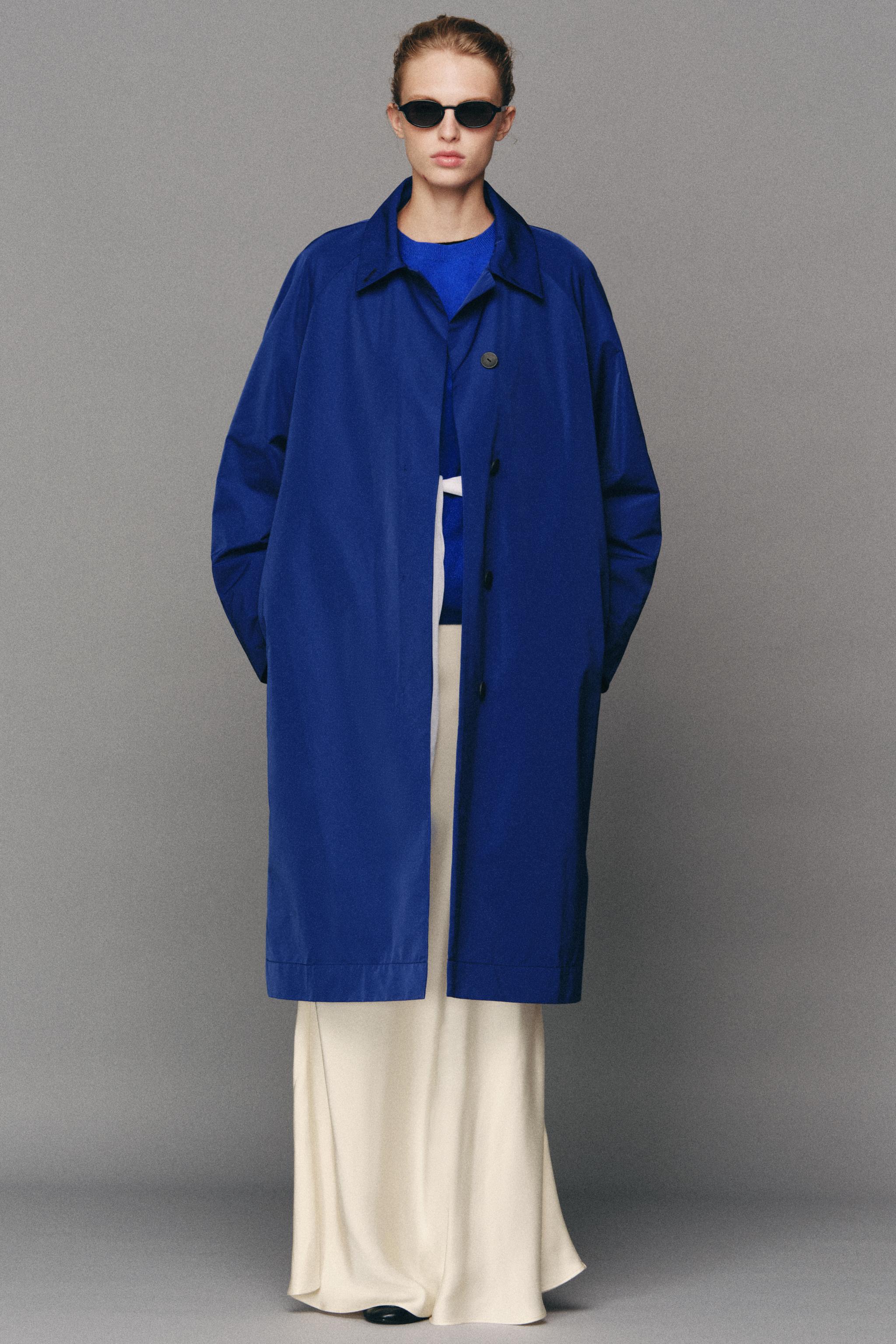 Тренч из нейлона длины миди ZW COLLECTION — ZARA