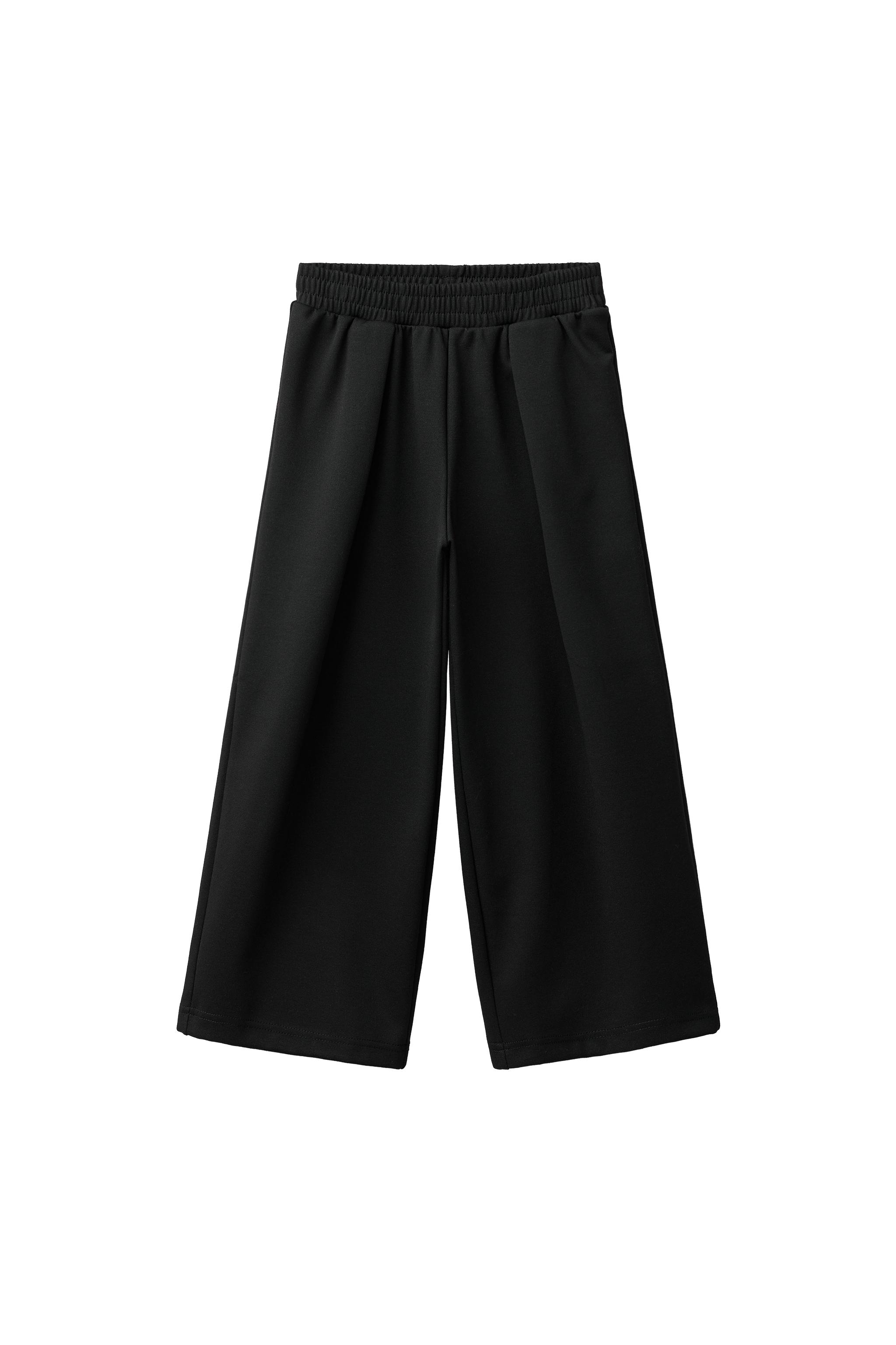 INTERLOCK WIDE-LEG TROUSERS WITH PLEATS — ZARA