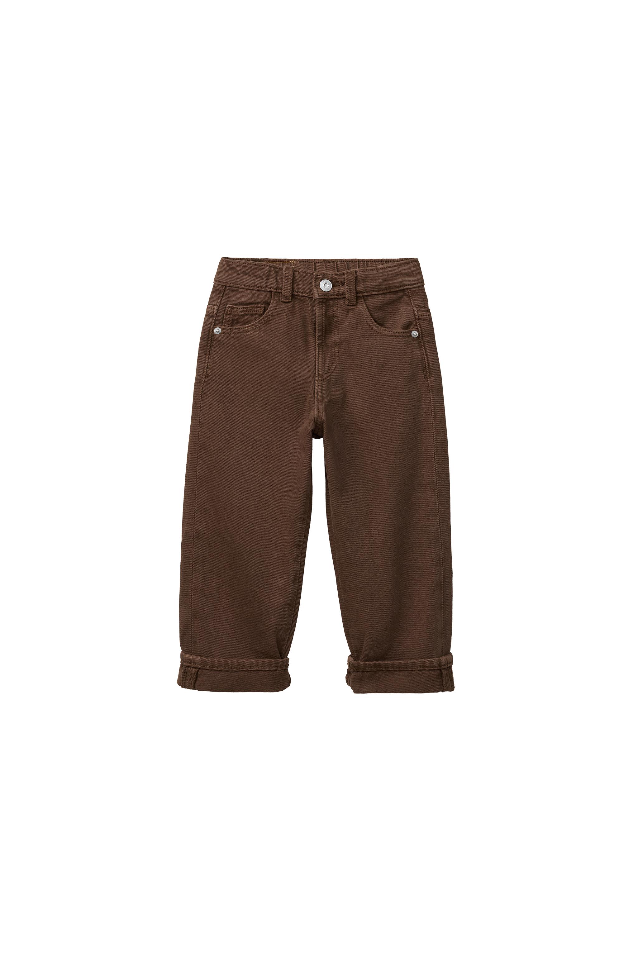 TWILL TROUSERS WITH TURN-UP HEMS — ZARA
