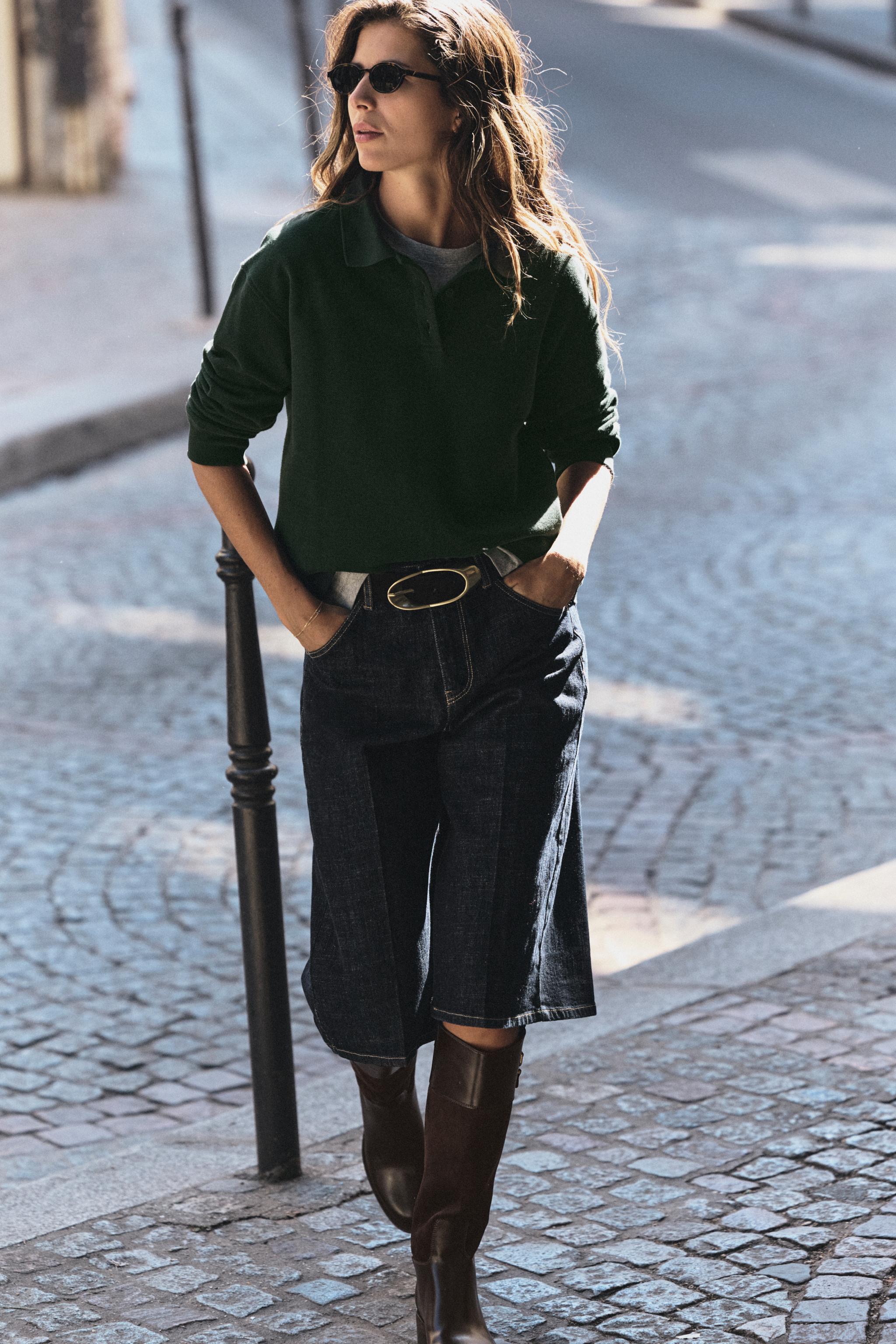 LONG SLEEVE POLO SHIRT — ZARA