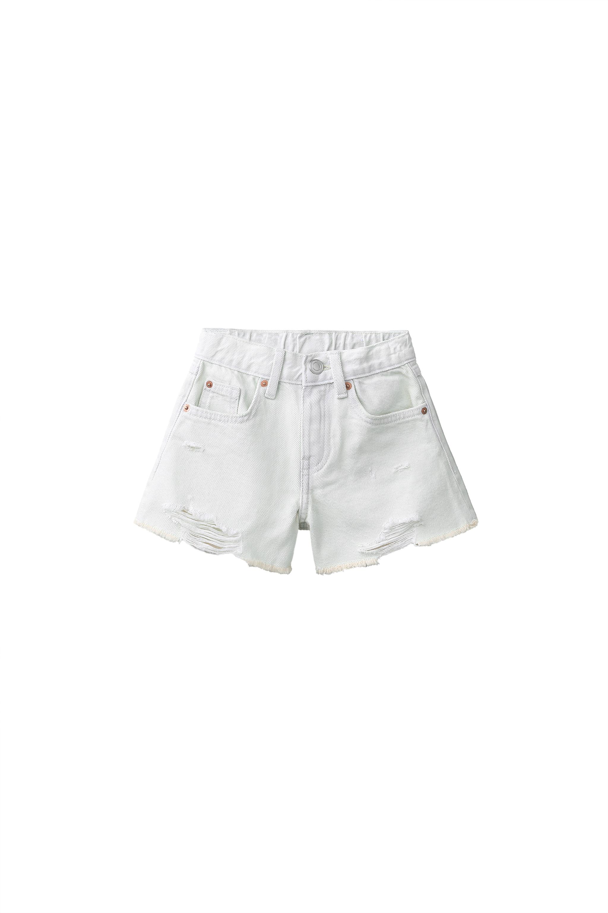 Потёртые бермуды из денима — ZARA
