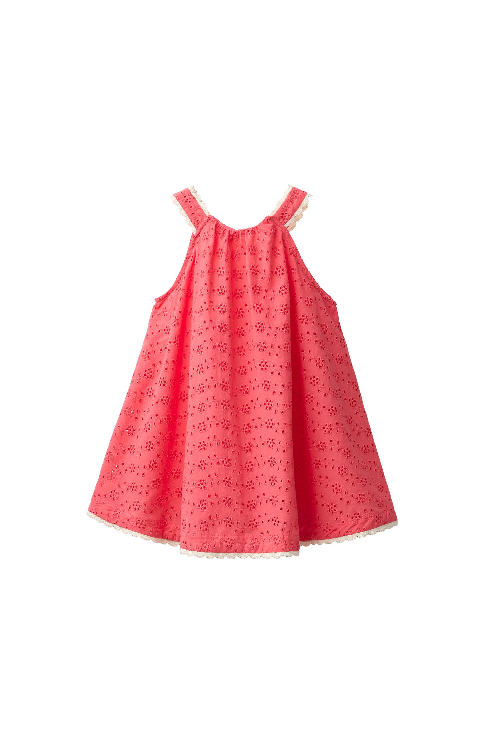 Платье из шифона с кружевом и вышивкой — ZARA