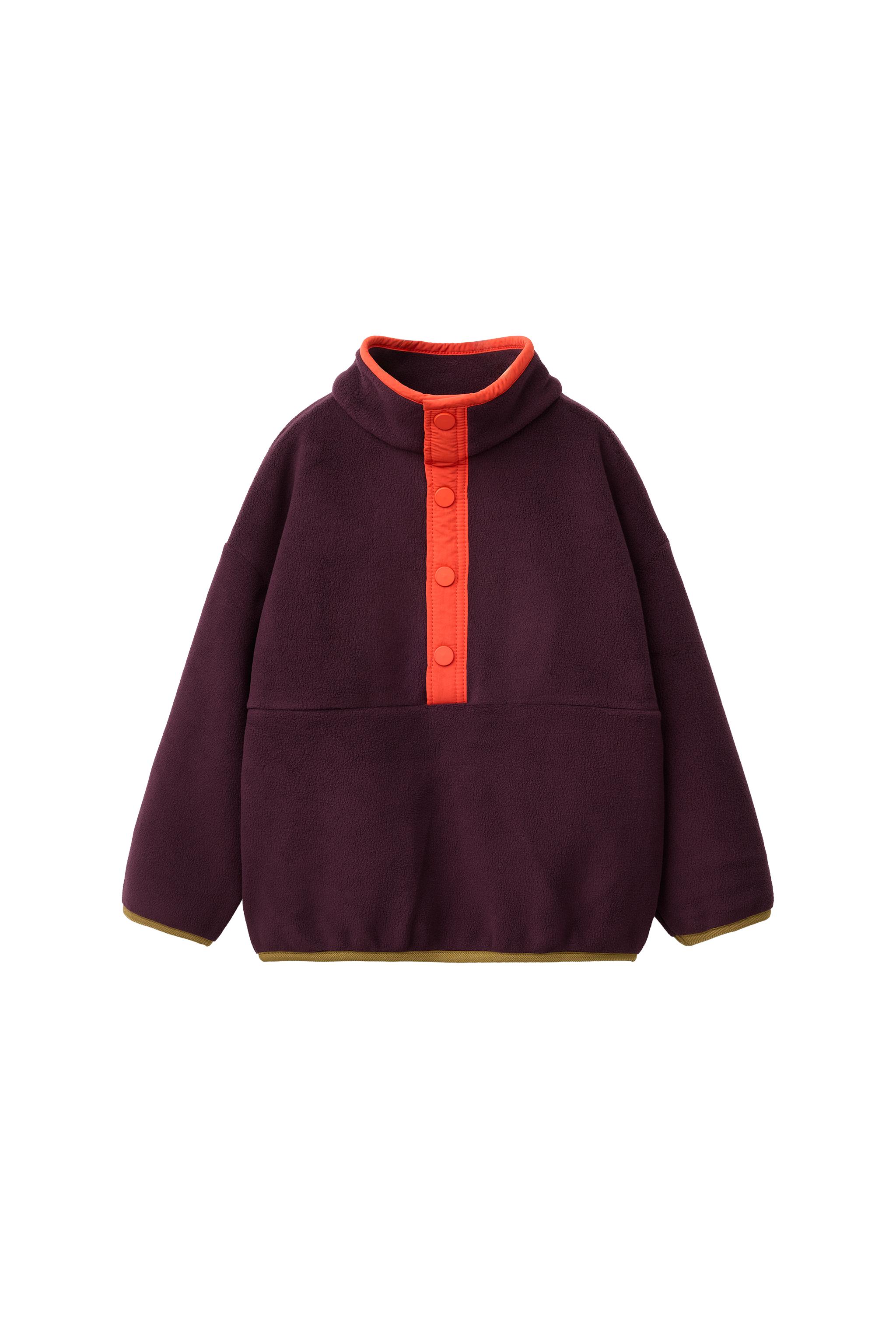 COLOURBLOCK FLEECE-LINED SWEATSHIRT — ZARA