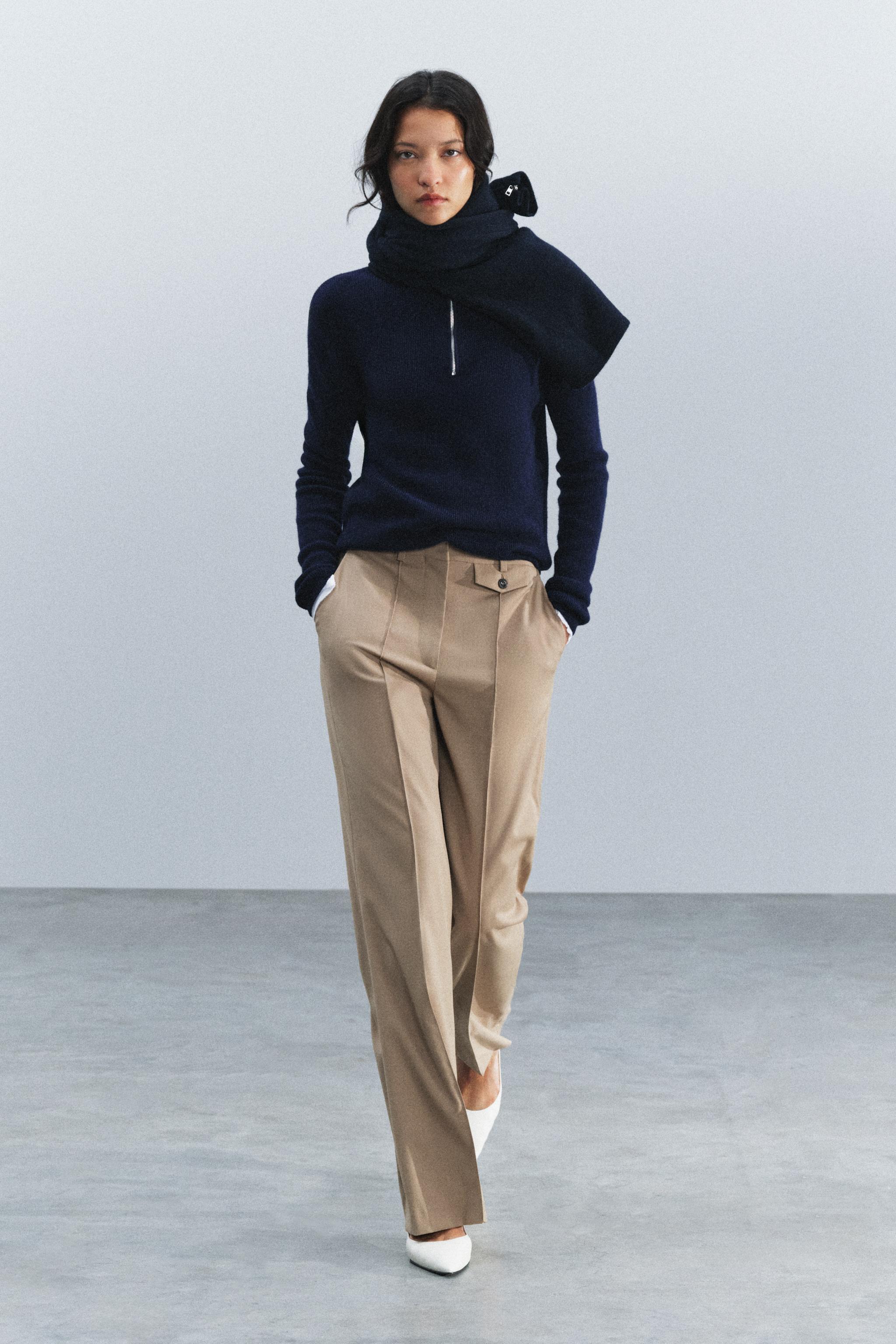 ZW COLLECTION PLEATED TROUSERS — ZARA