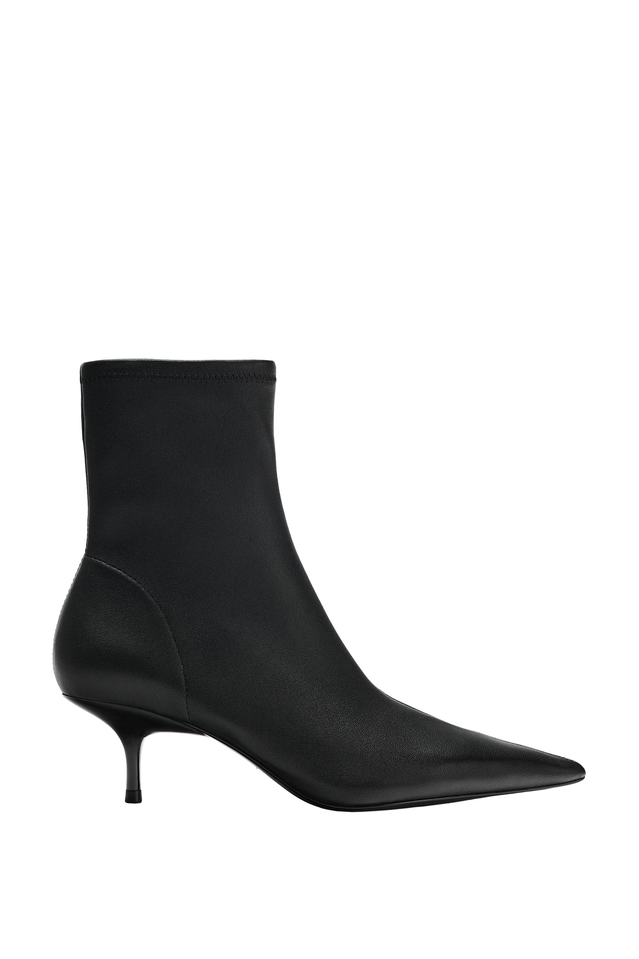 LEATHER HEELED ANKLE BOOTS LIMITED EDITION — ZARA