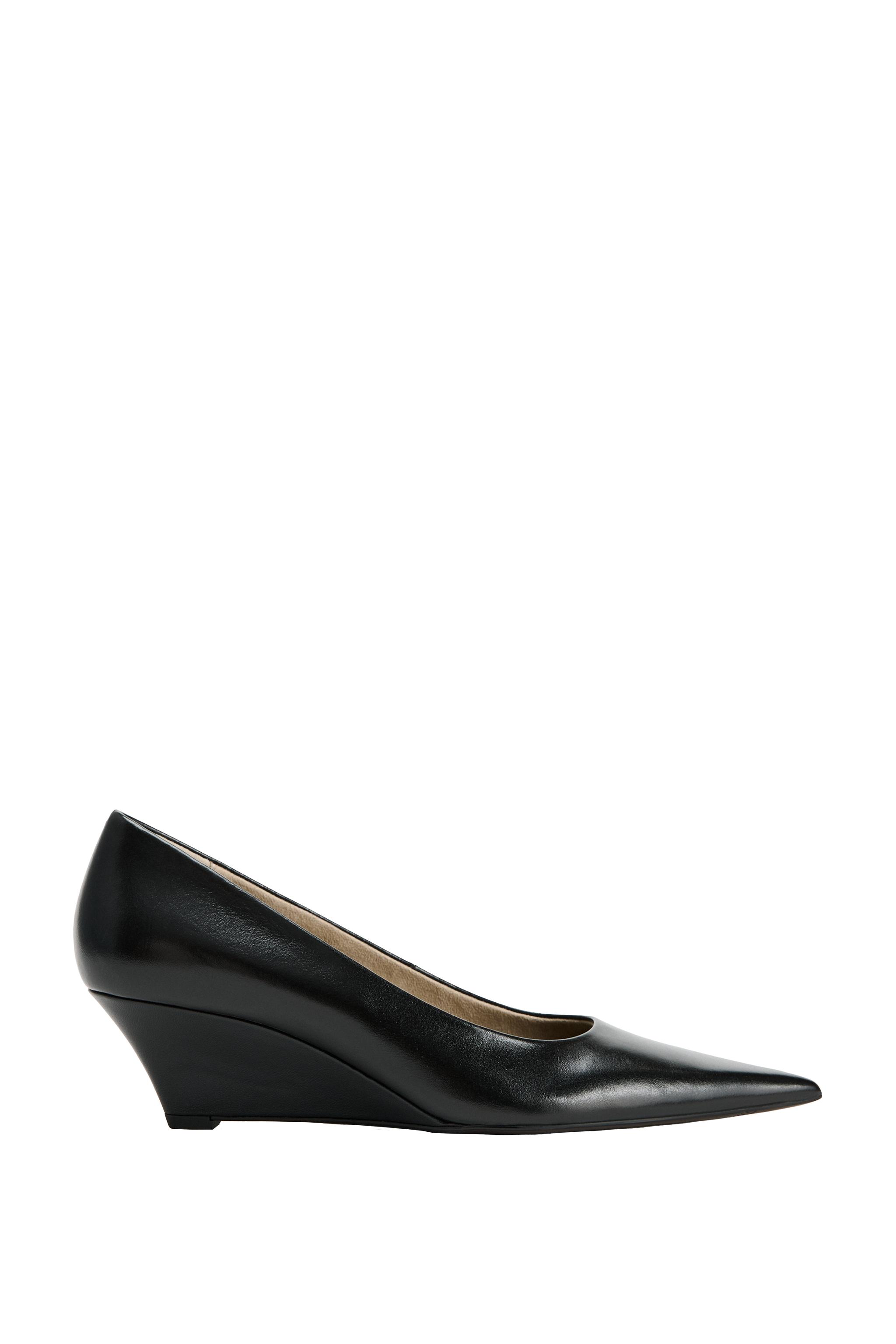 LEATHER WEDGE SHOES — ZARA