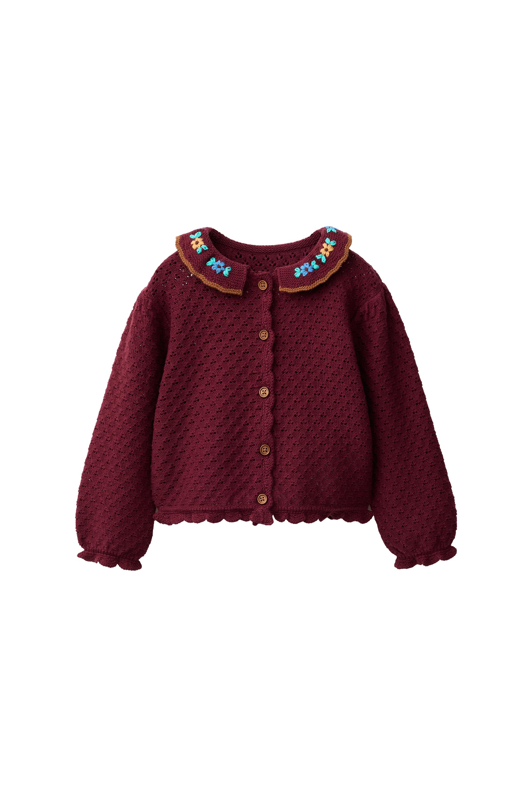 Кардиган из смесового хлопка с вышивкой — ZARA