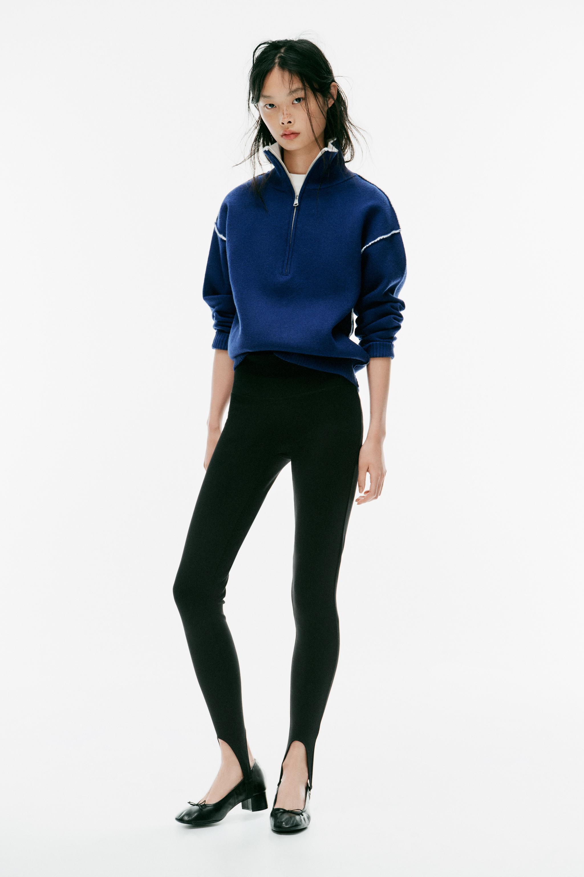Оверсайз джемпер из комбинированной вязки — ZARA