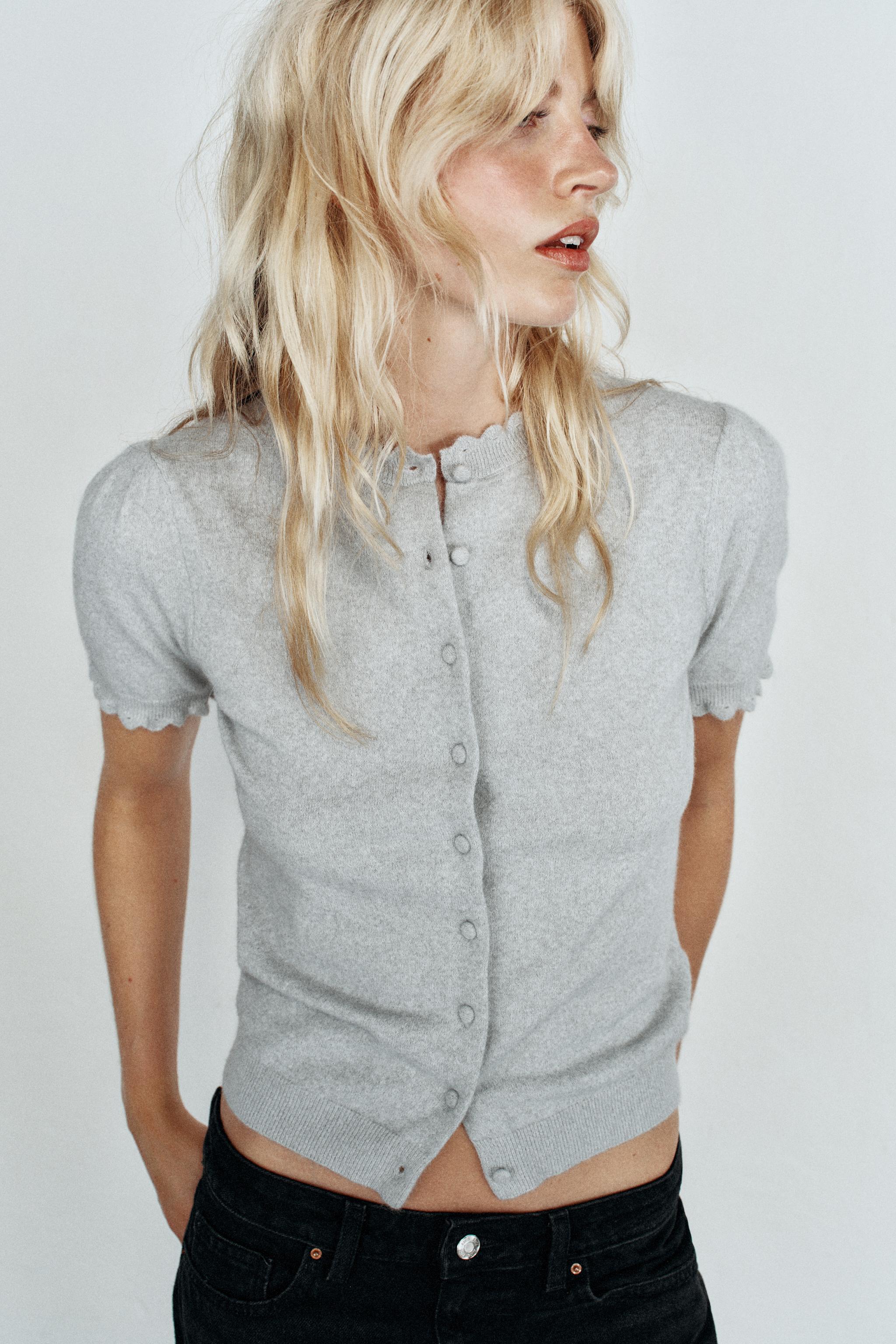 Кардиган с коротким рукавом — ZARA