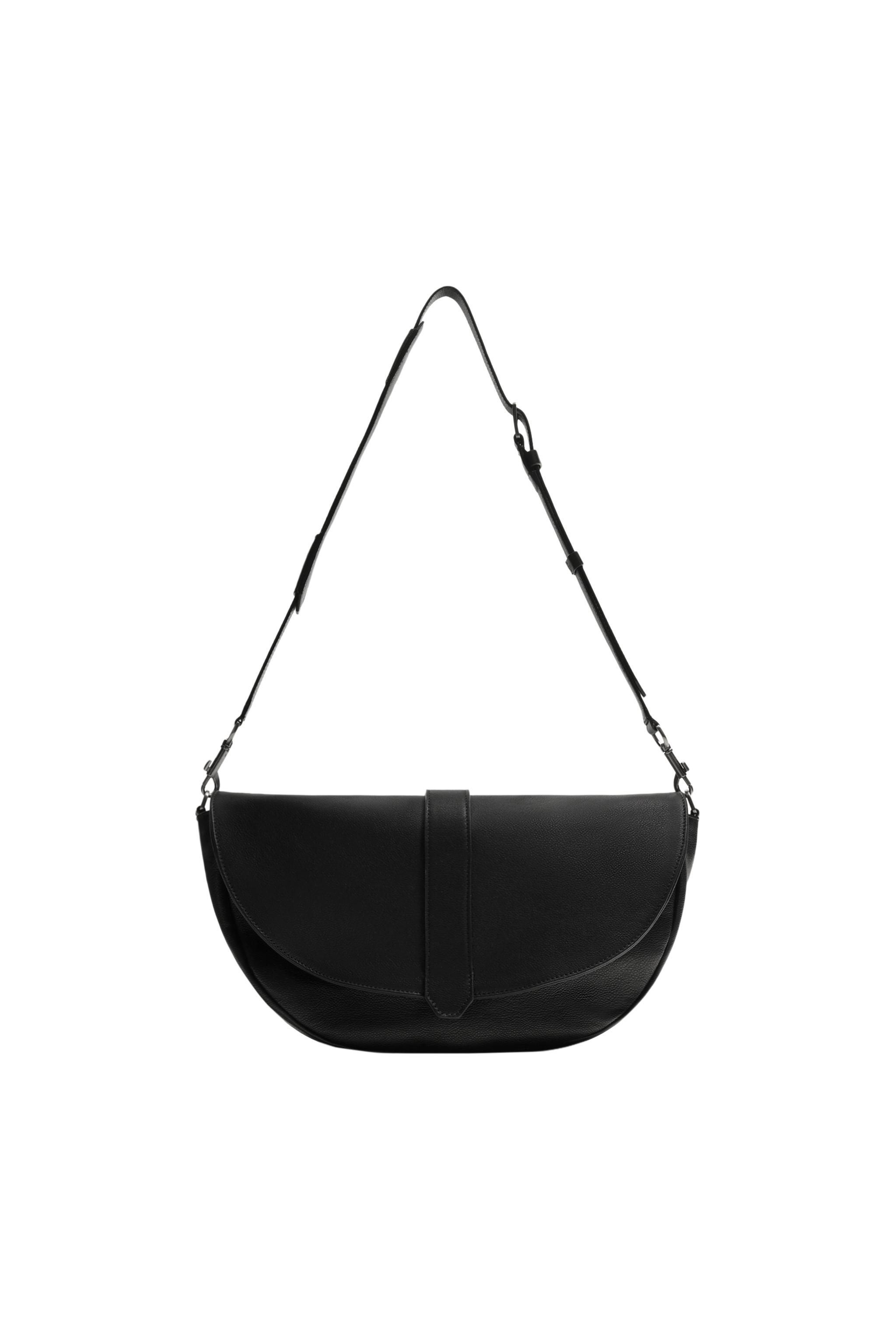 Кожаная сумка через плечо — ZARA