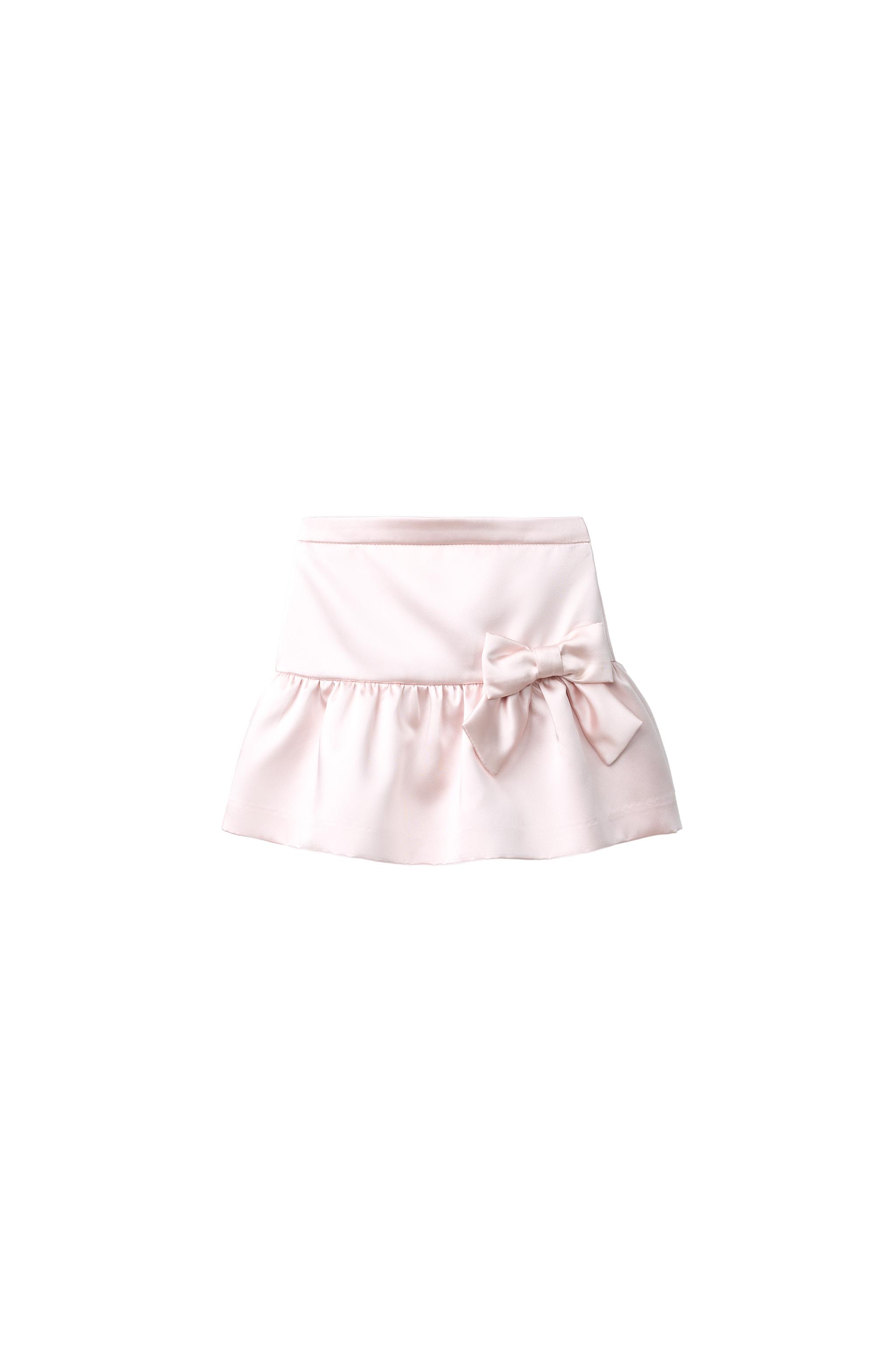 SATIN BOW SKIRT — ZARA