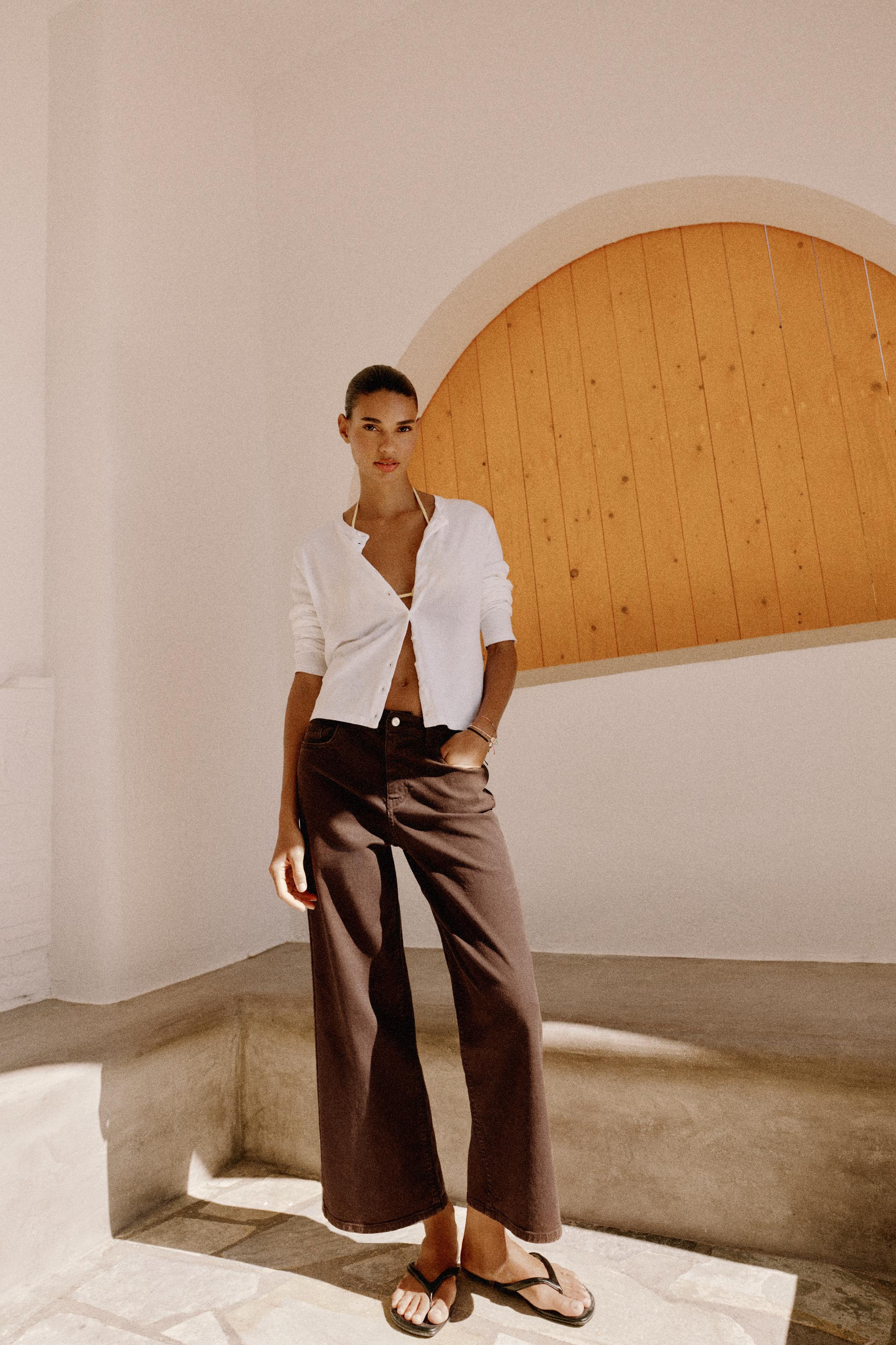 ДЖИНСЫ Z1975 КЮЛОТЫ С ВЫСОКОЙ ПОСАДКОЙ COMFORT — ZARA