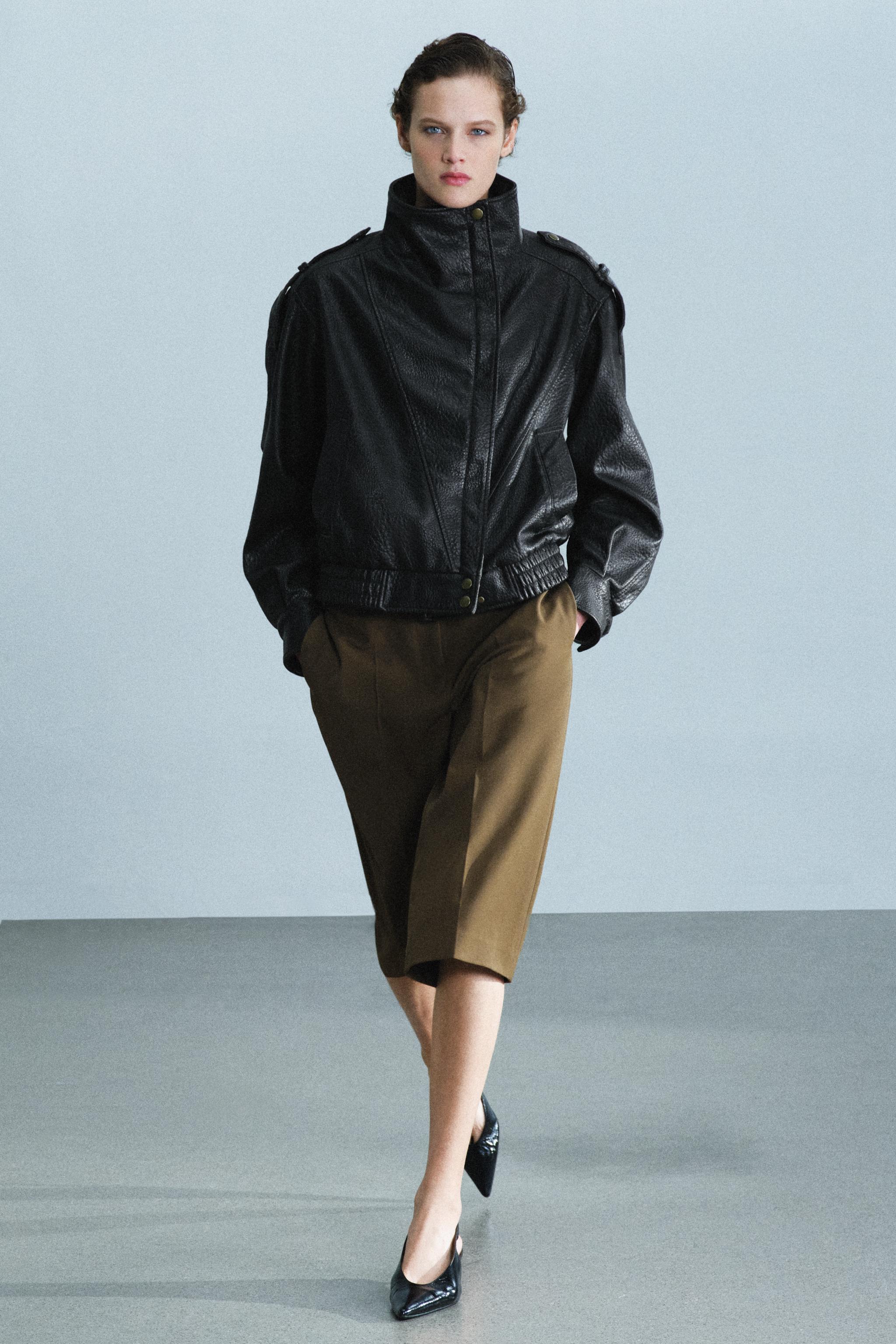 ZW COLLECTION бермуды из шерстяной смеси — ZARA