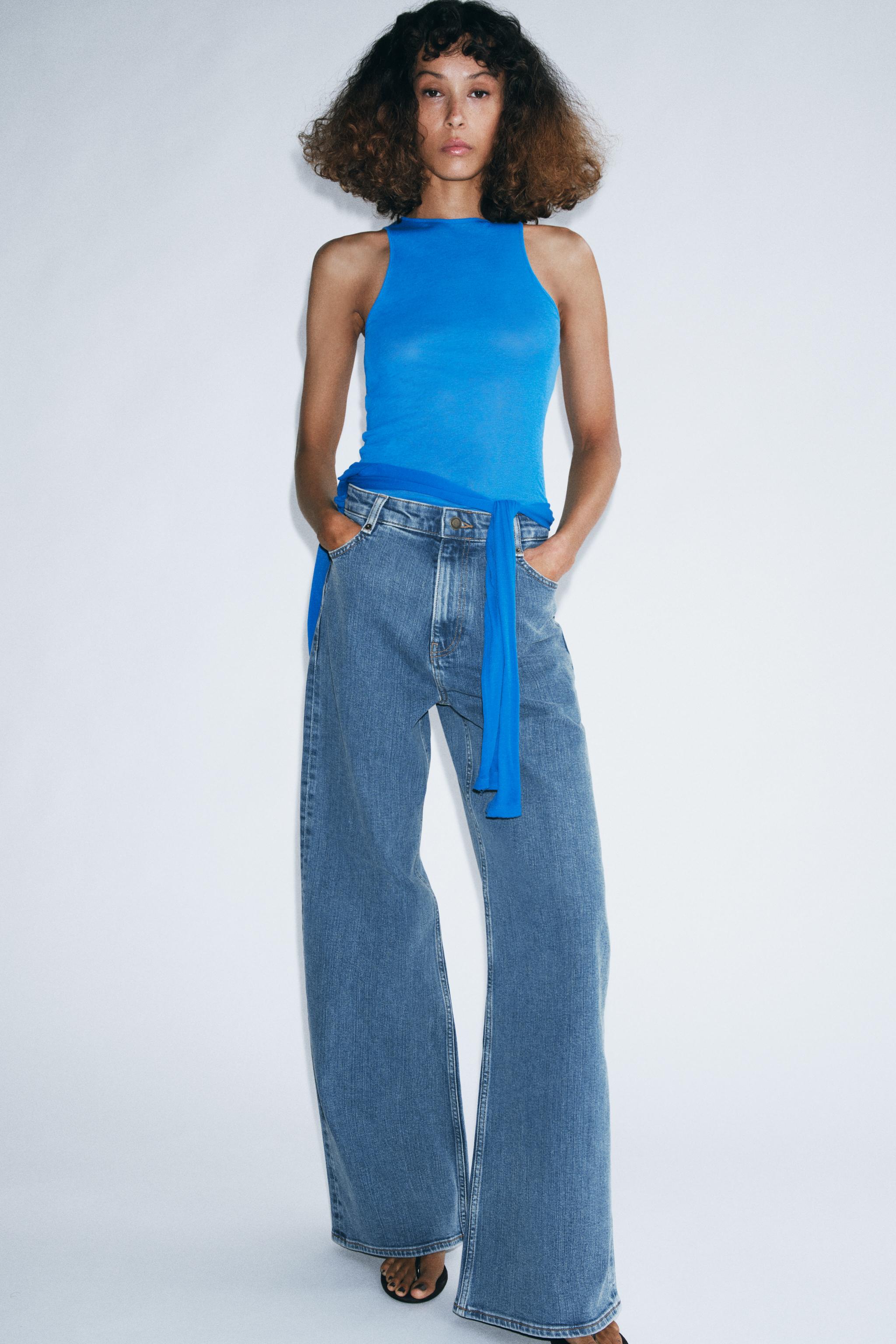 ZW COLLECTION джинсы с высокой посадкой и широкими штанинами — ZARA