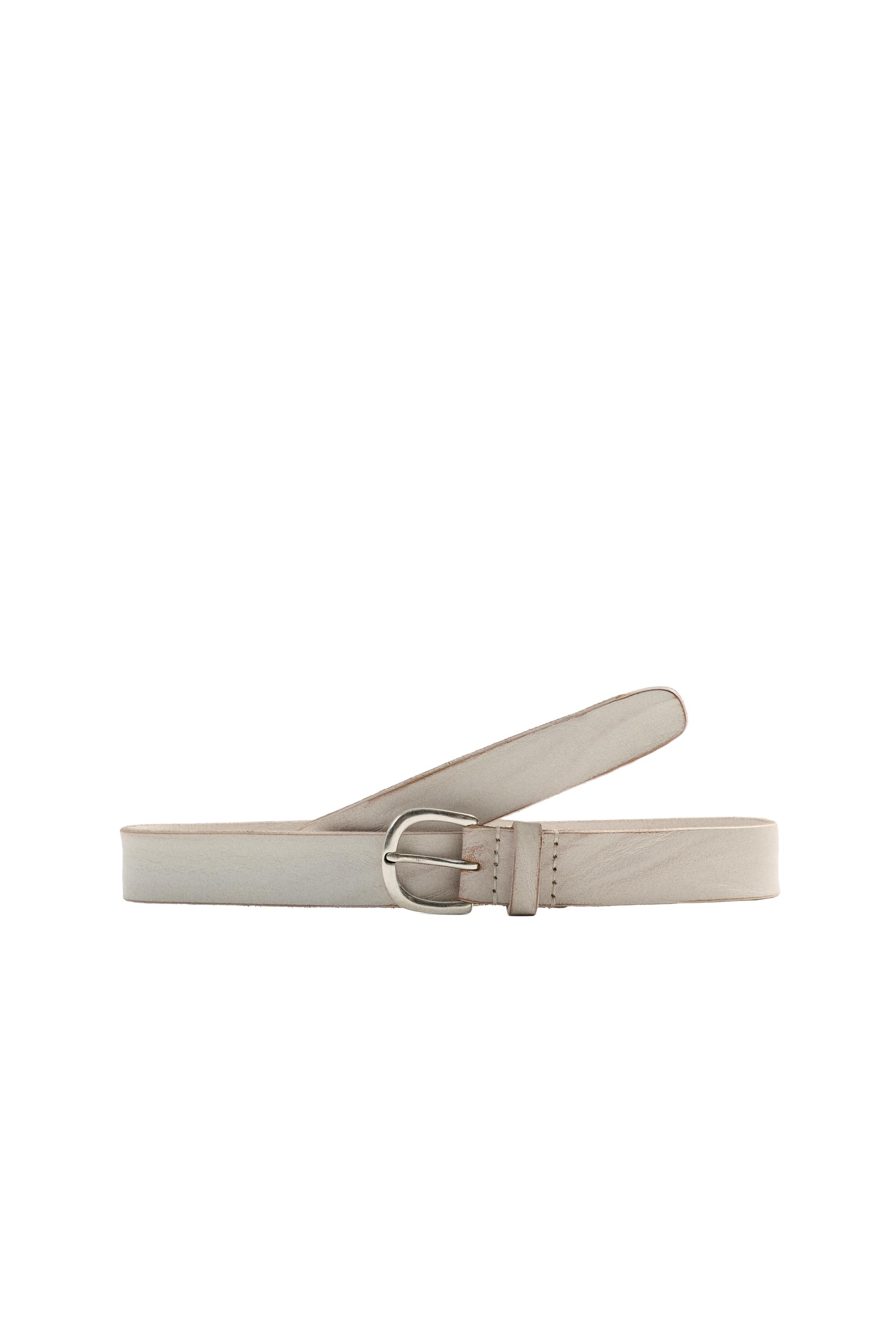 РЕМЕНЬ ИЗ КОЖИ С ЭФФЕКТОМ ПОТЕРТОСТИ — ZARA