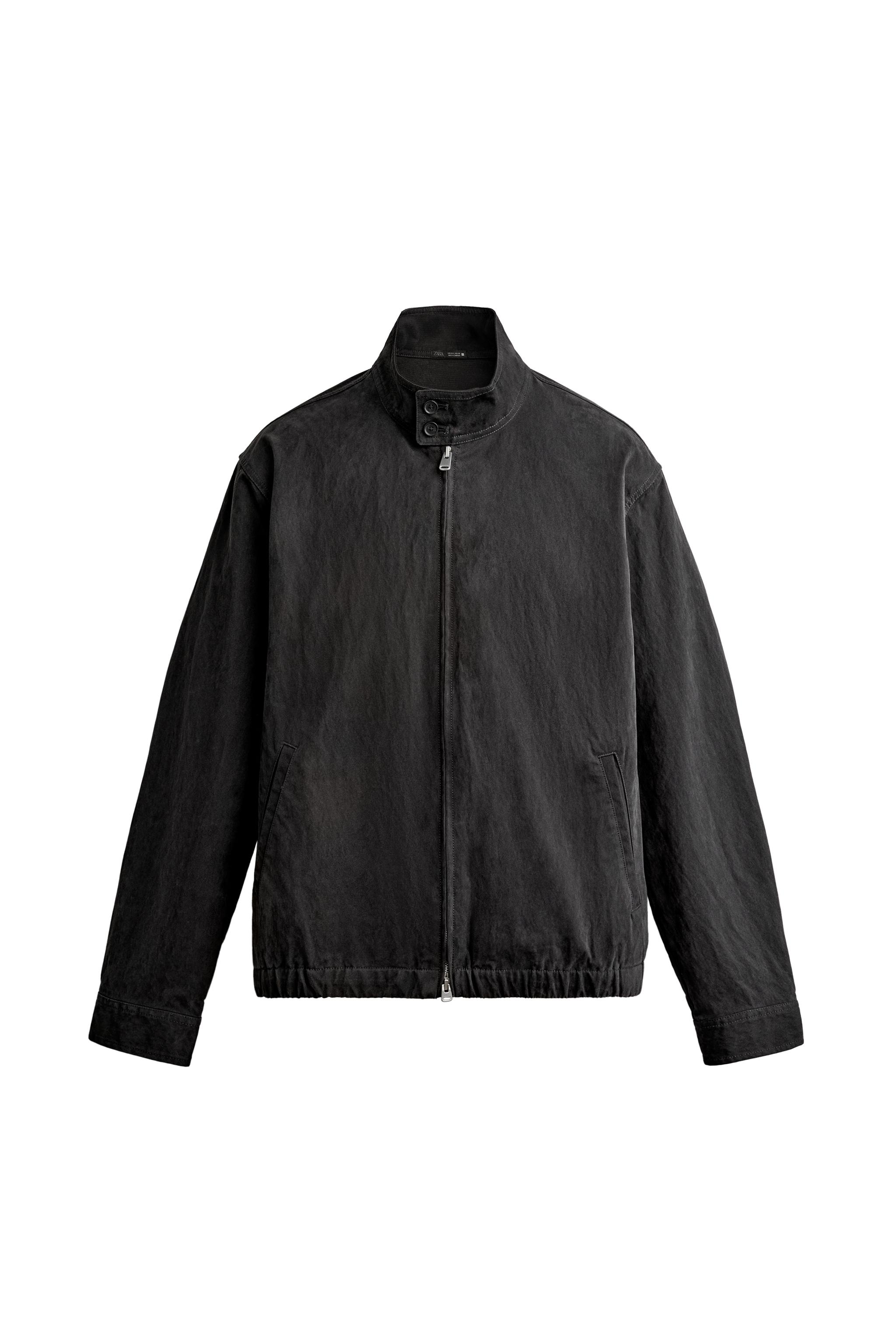 Куртка классического кроя с эффектом потёртости — ZARA