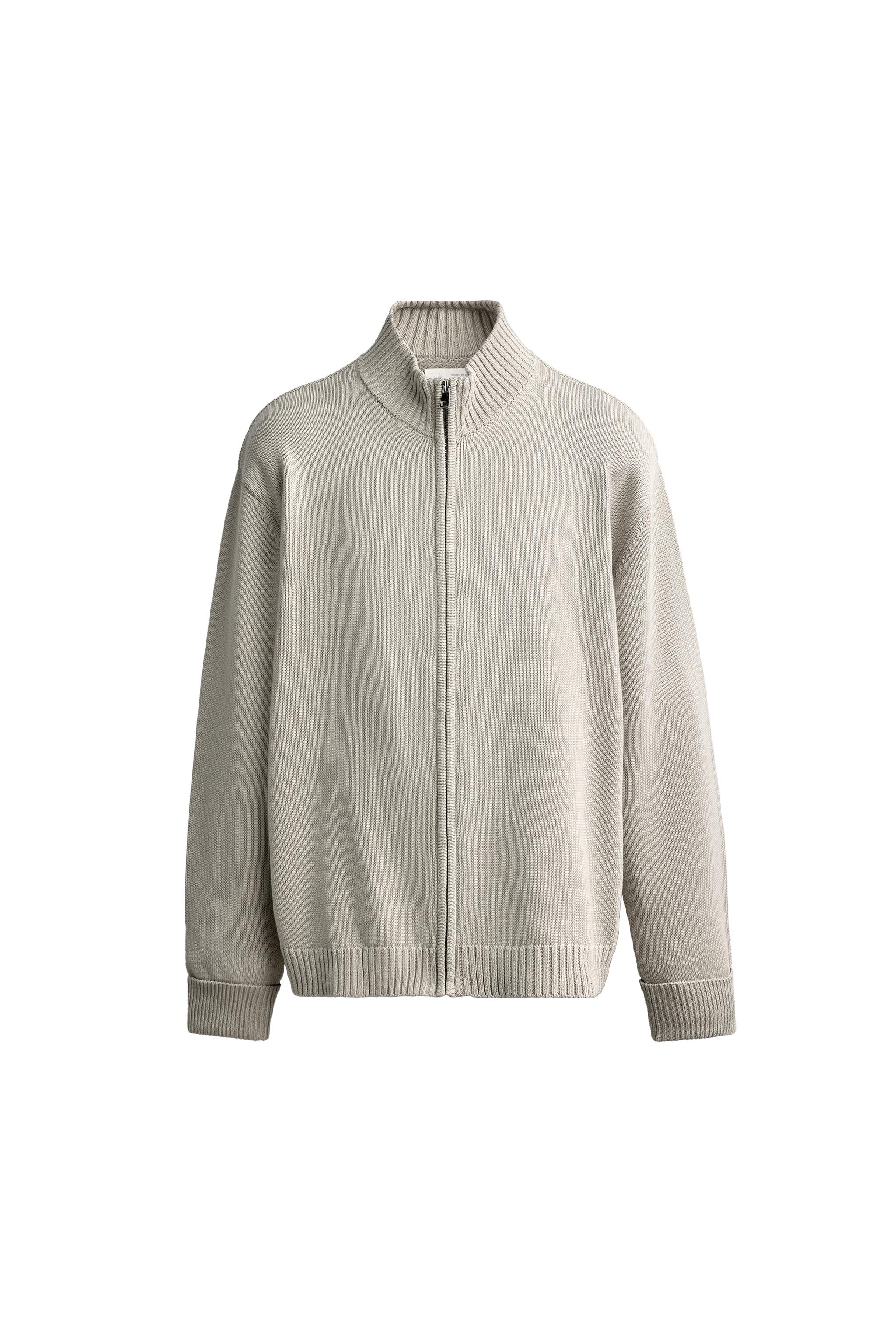 Вязаный кардиган на молнии — ZARA