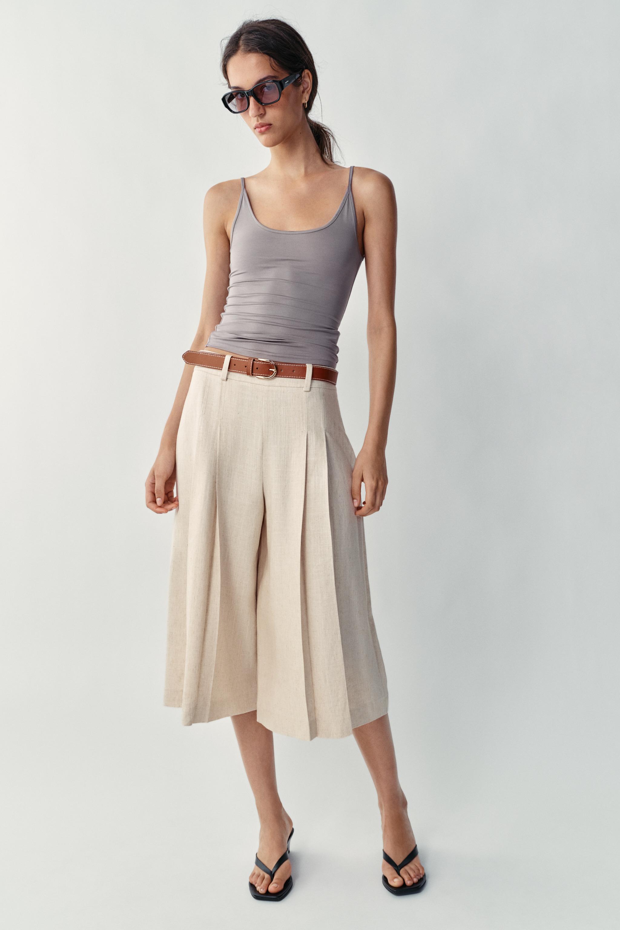 Длинные бермуды с ремнём — ZARA