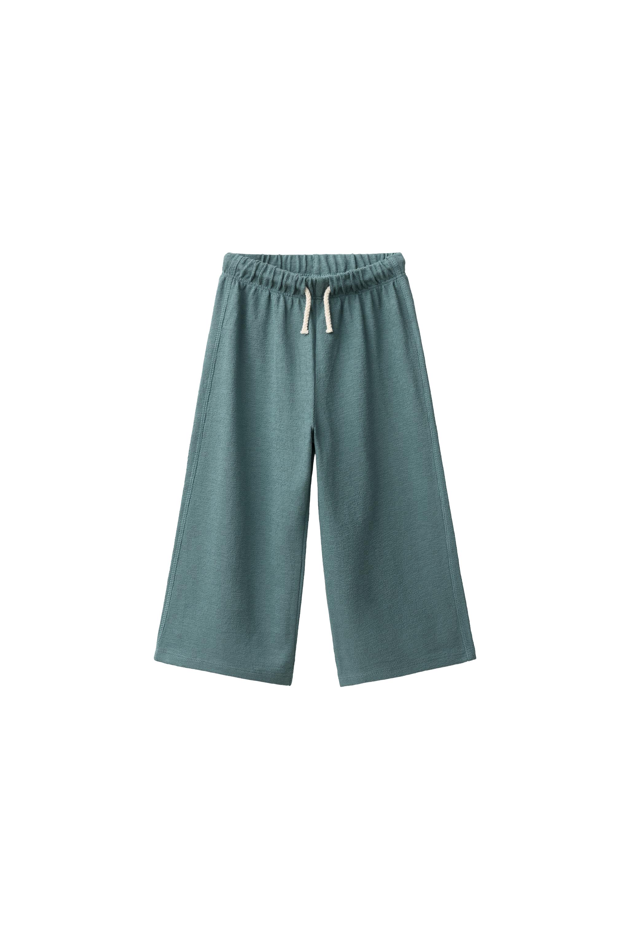 Фактурные брюки с широкими штанинами — ZARA