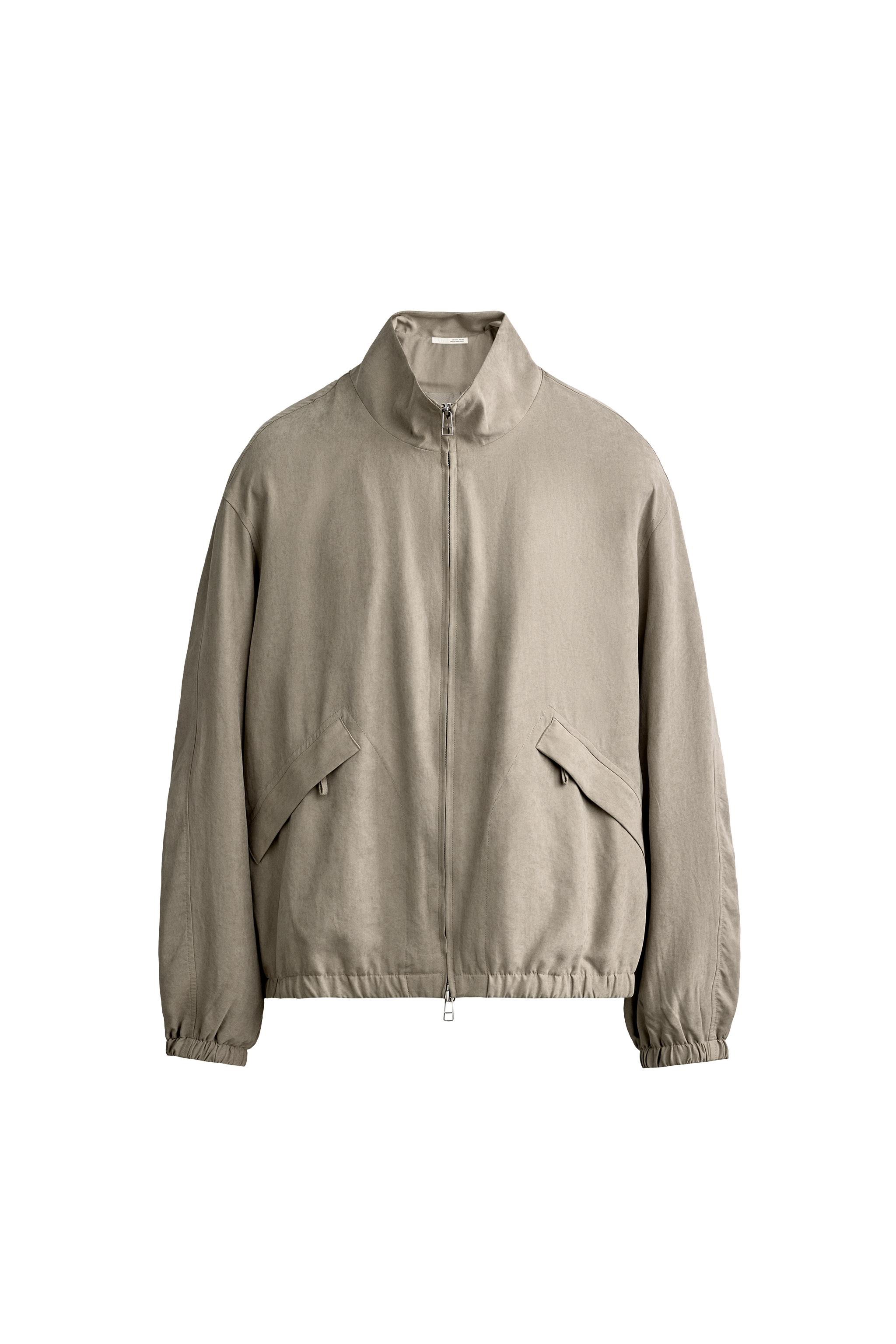 Бомбер свободного кроя из искусственной замши — ZARA