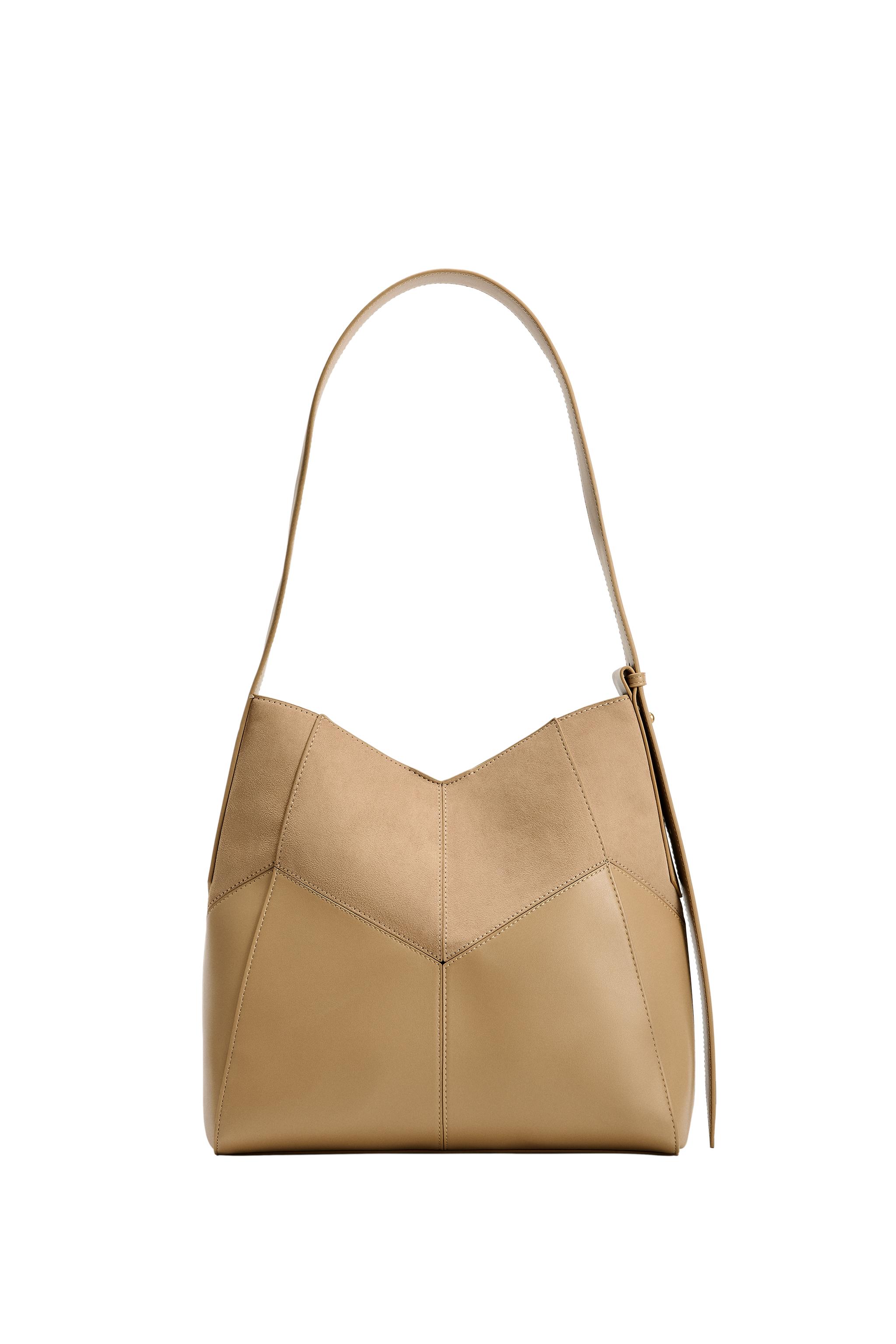 СУМКА НА ПЛЕЧО ИЗ КОМБИНИРОВАННЫХ МАТЕРИАЛОВ — ZARA