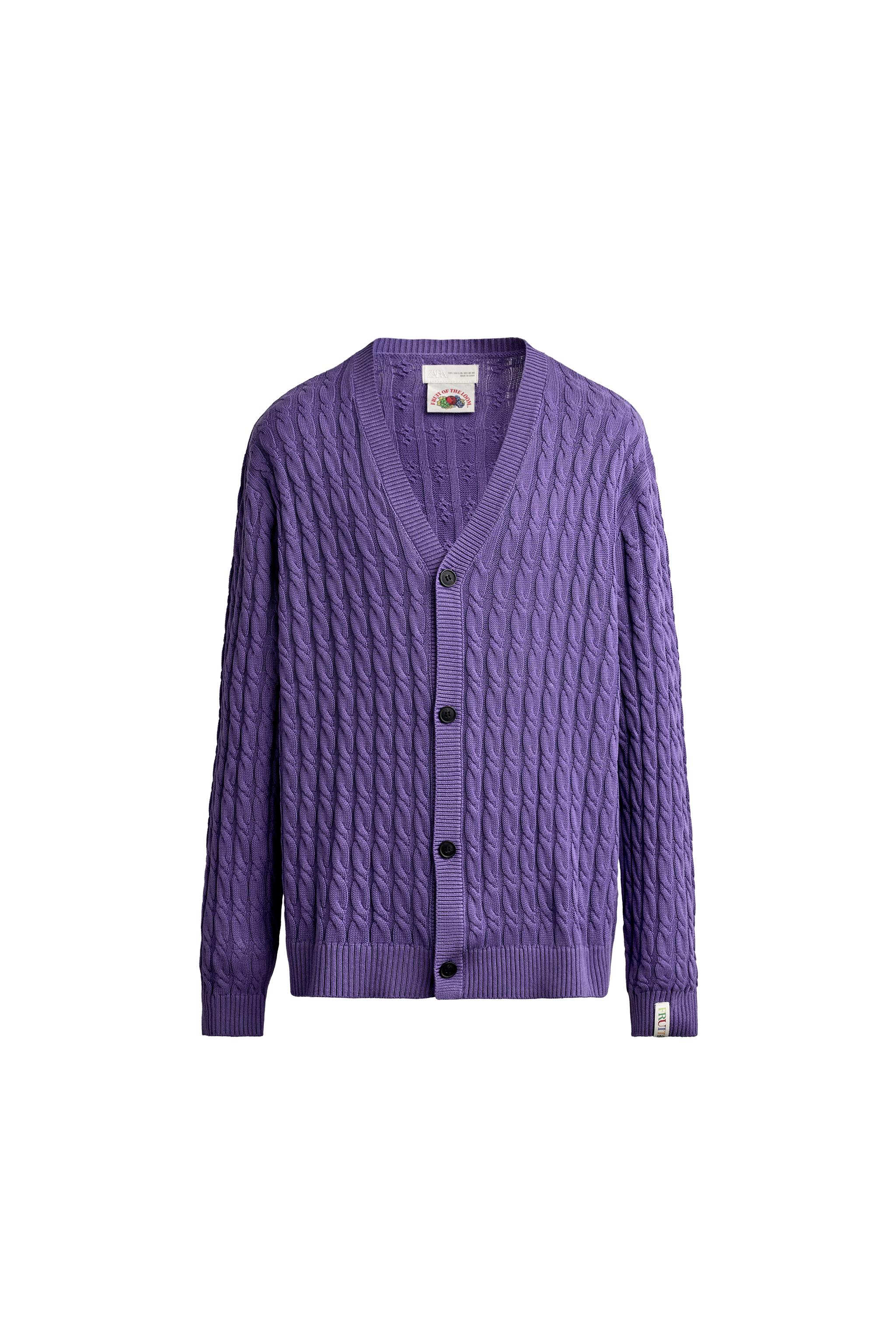 Кардиган с косами Fruit of the Loom™ — ZARA