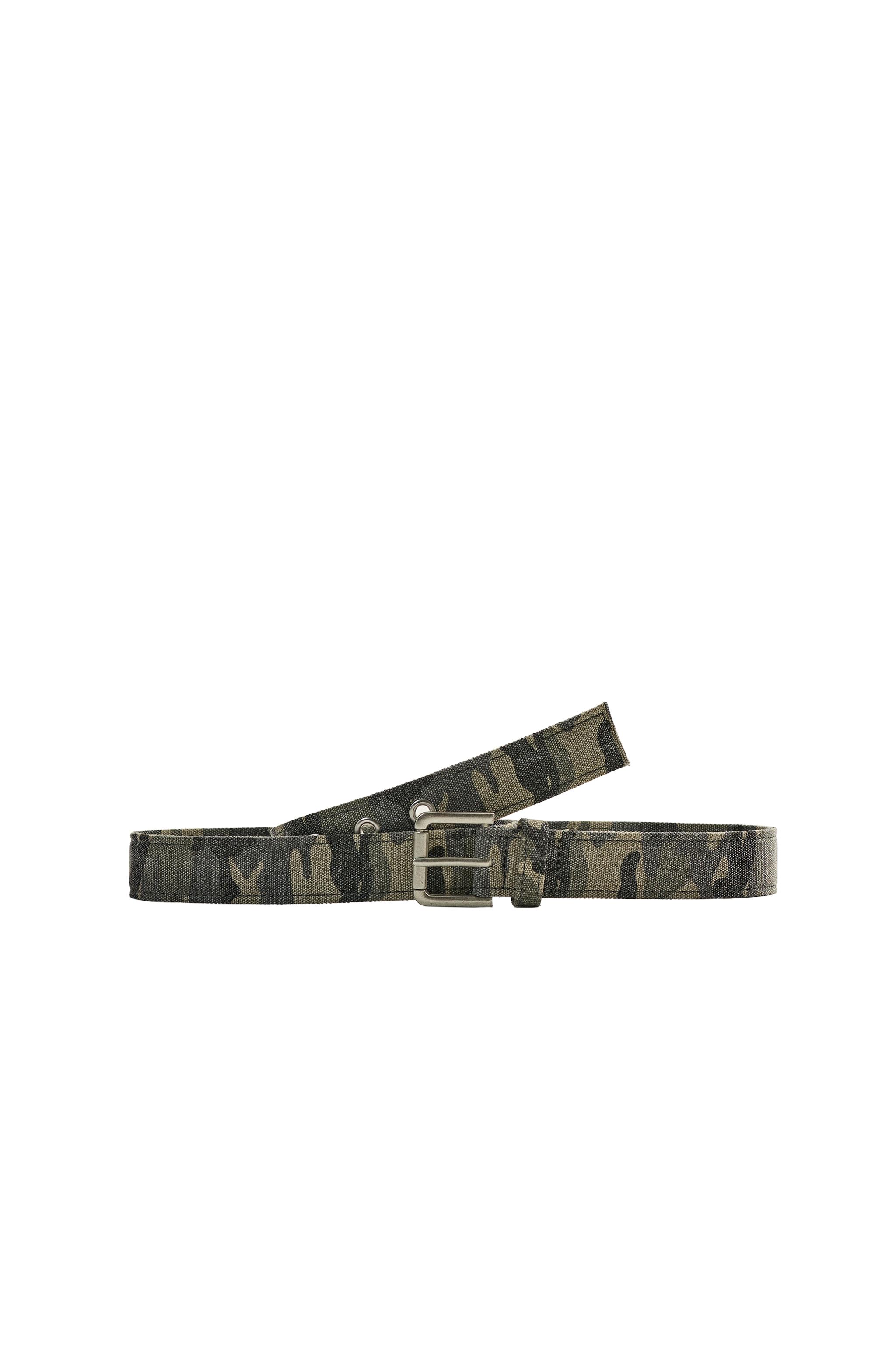 WASHED PRINTED CANVAS BELT — ZARA