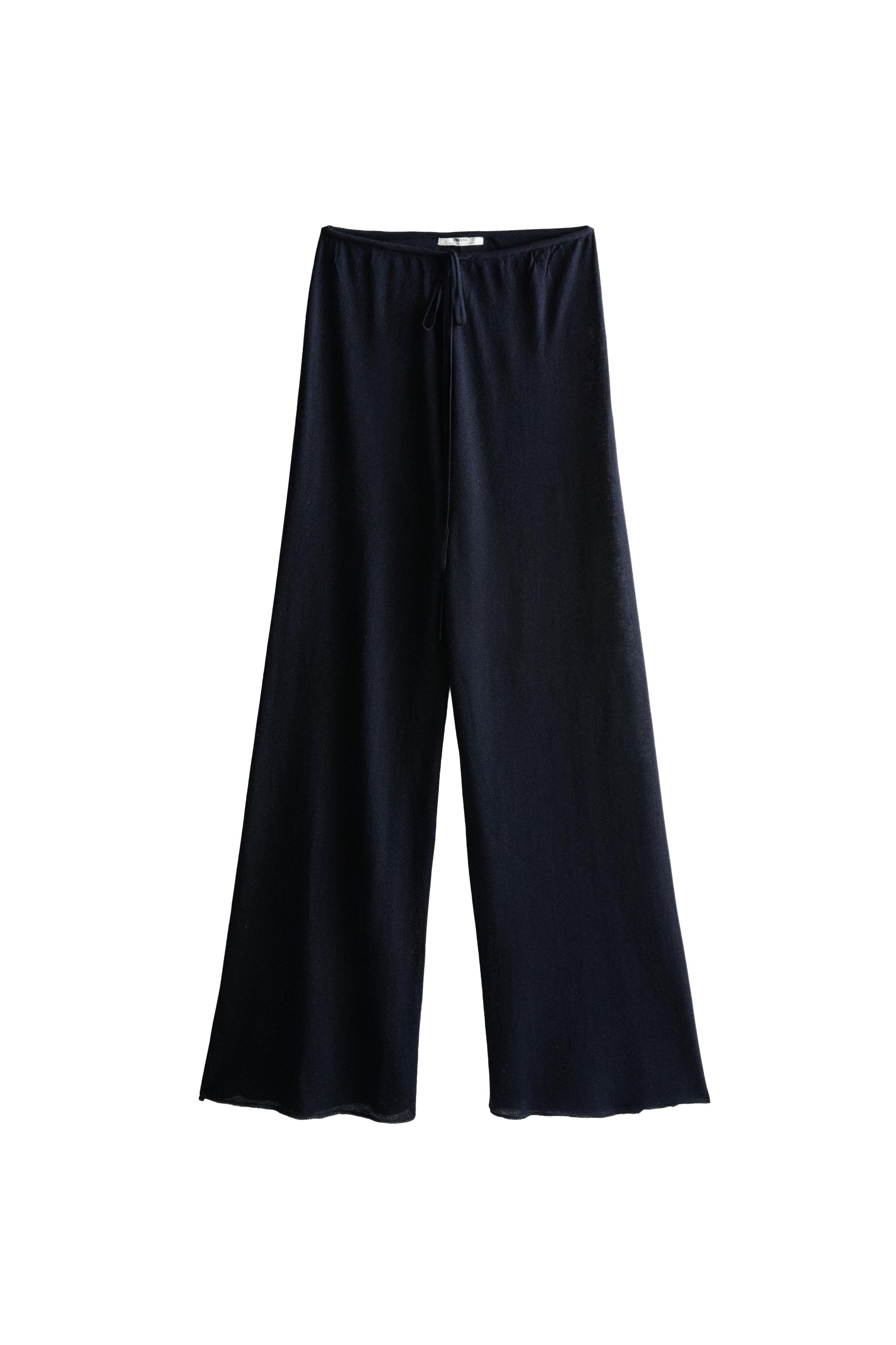 PLAIN WOOL SILK TROUSERS — ZARA