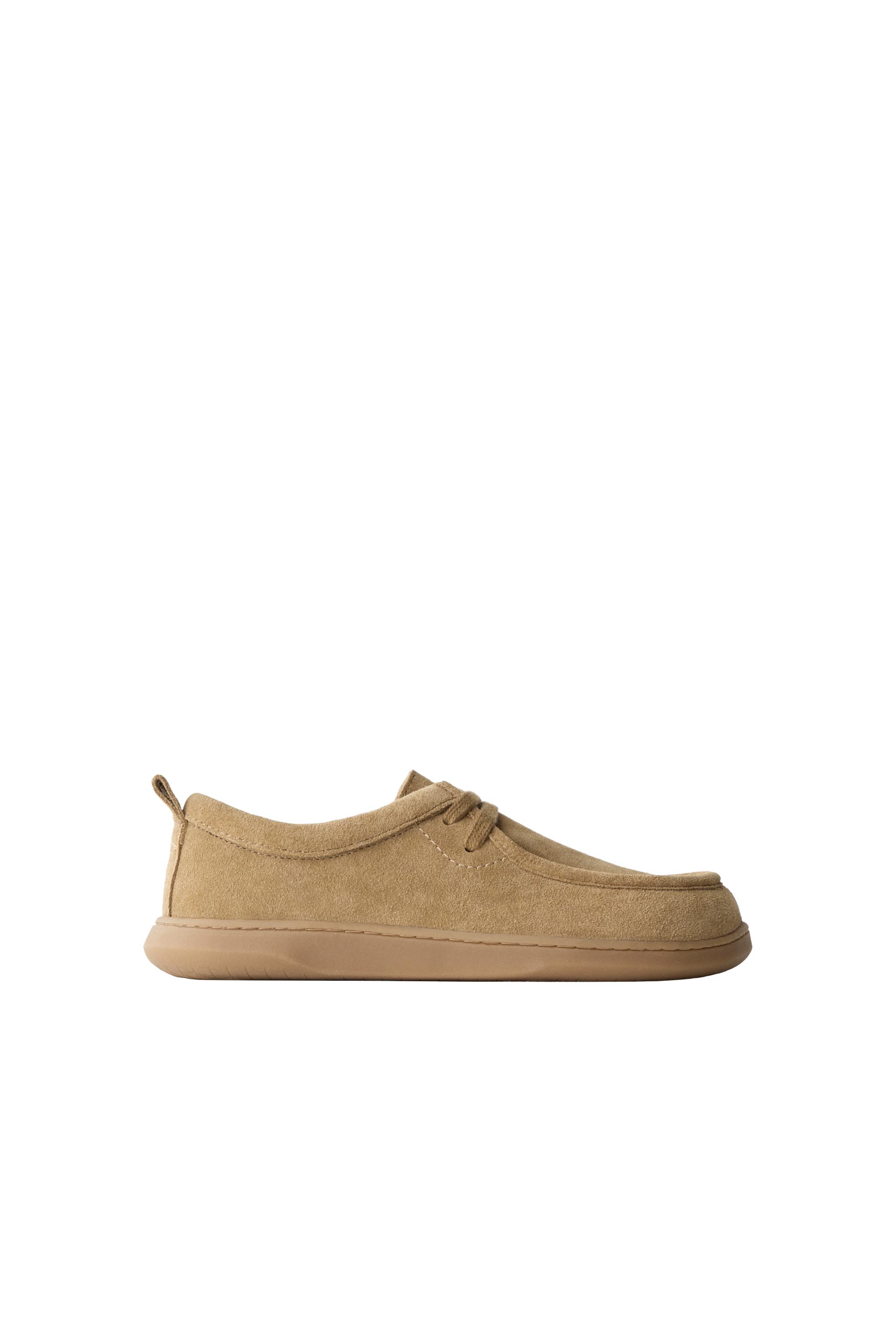 Кожаные шнурованные обувь-мокасины wallabee — ZARA
