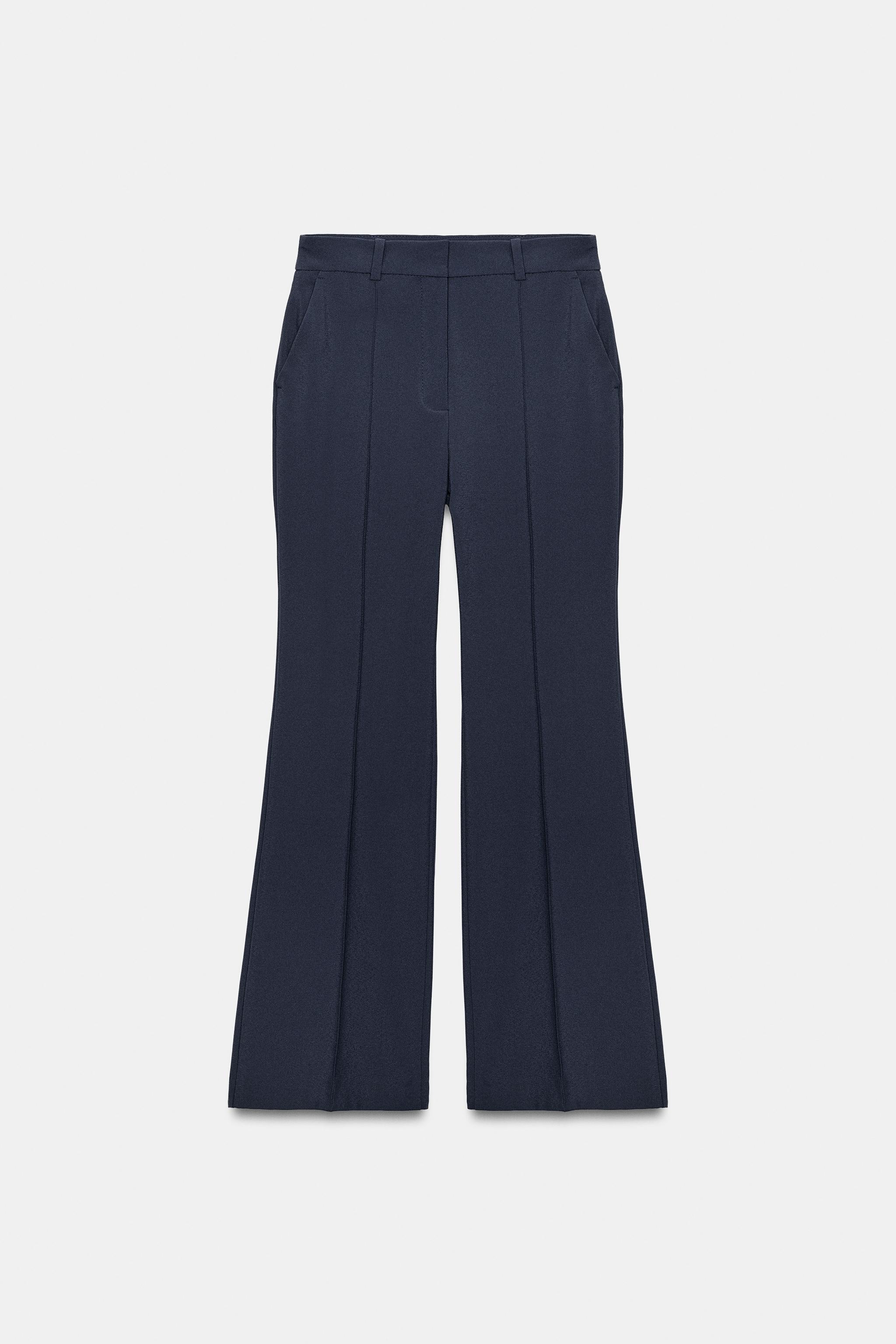 FLARED TROUSERS WITH CREASE DETAIL — ZARA
