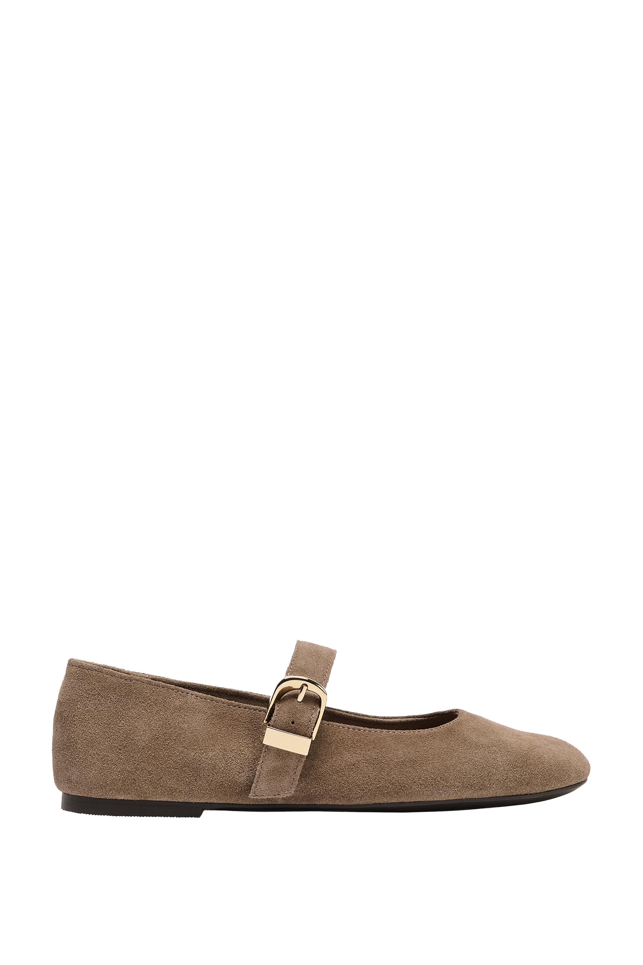Балетки из спилка — ZARA