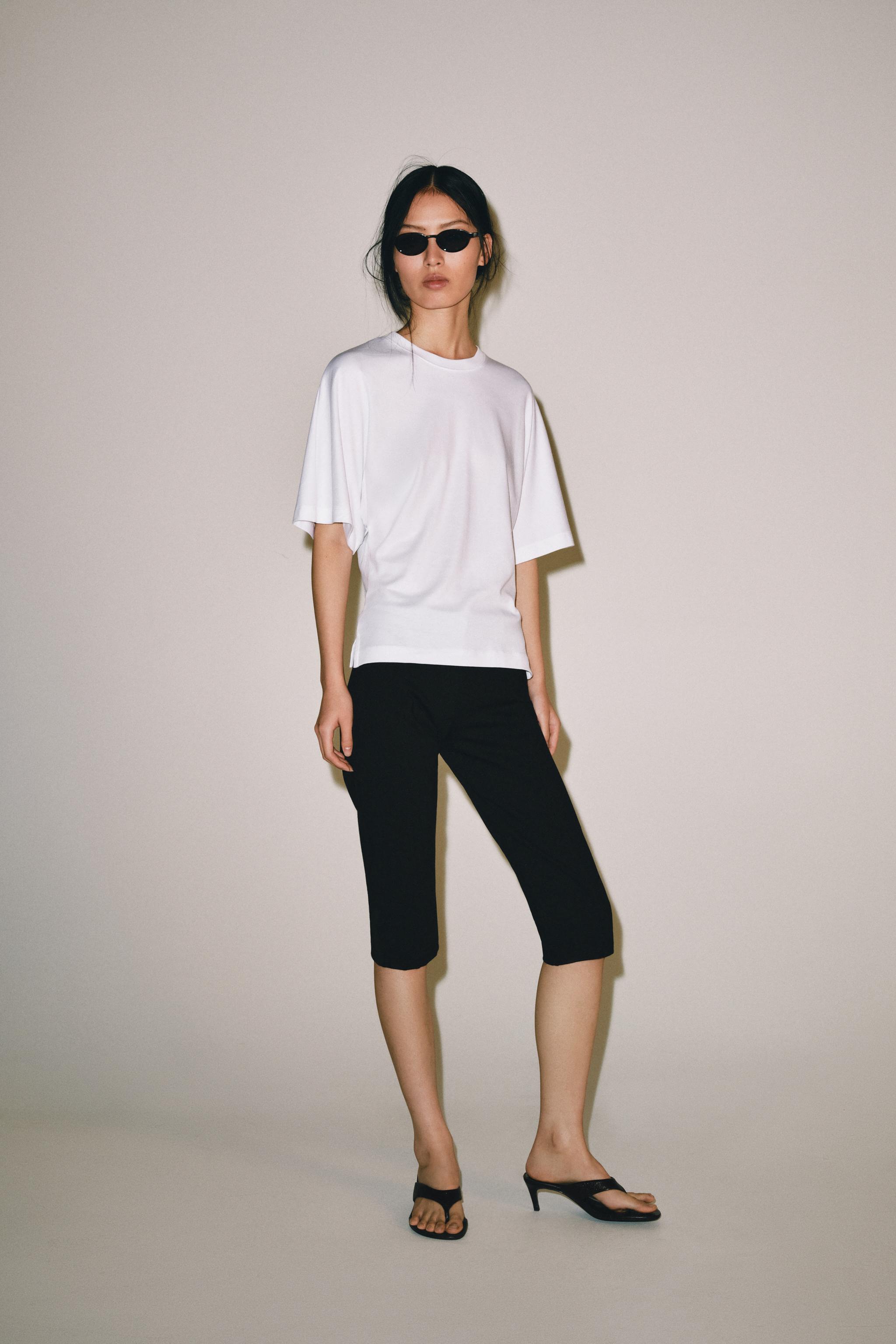 Футболка приталенного кроя из хлопка Supima® — ZARA