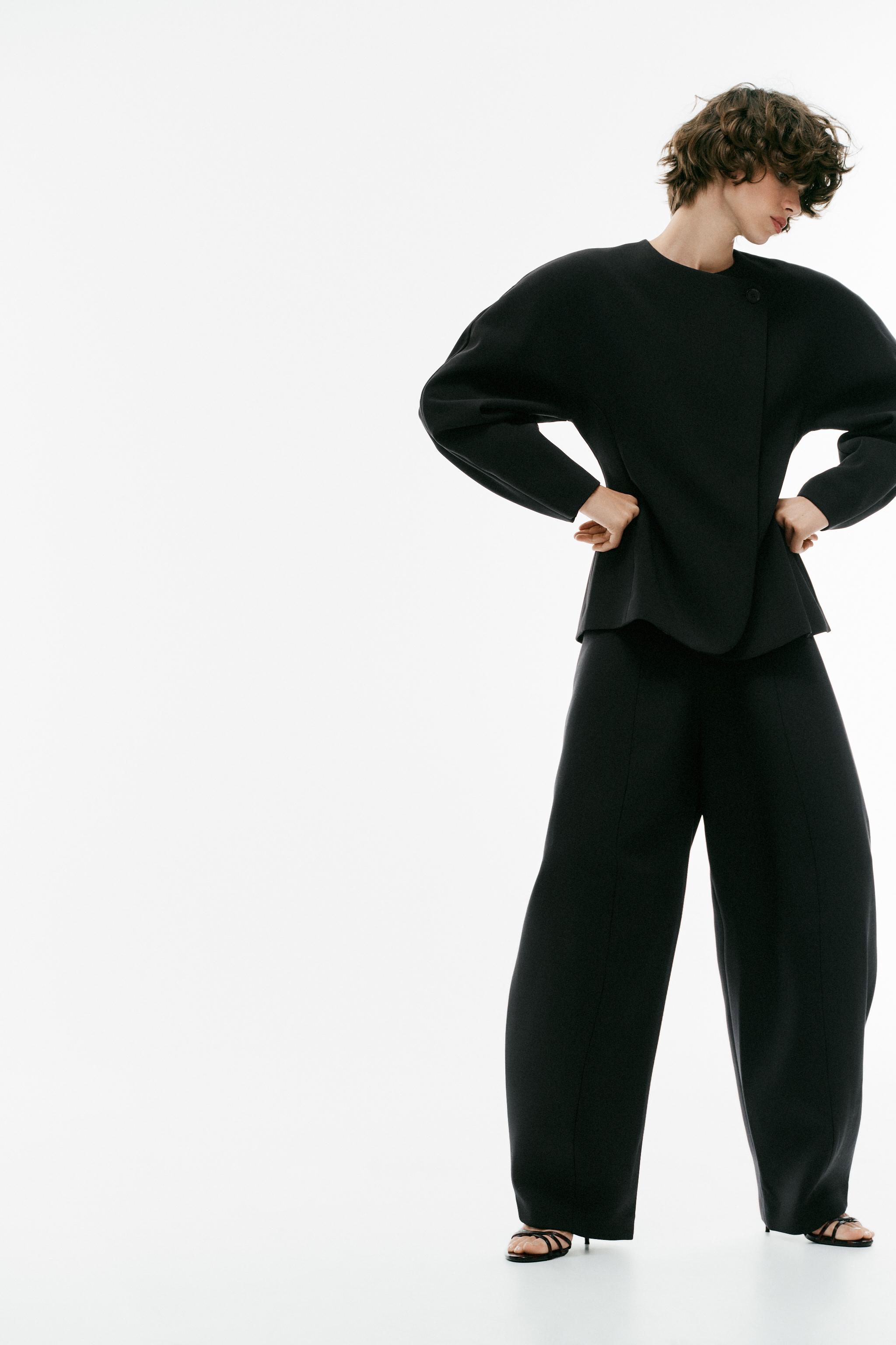 Брюки силуэта "баллон" с высокой посадкой — ZARA