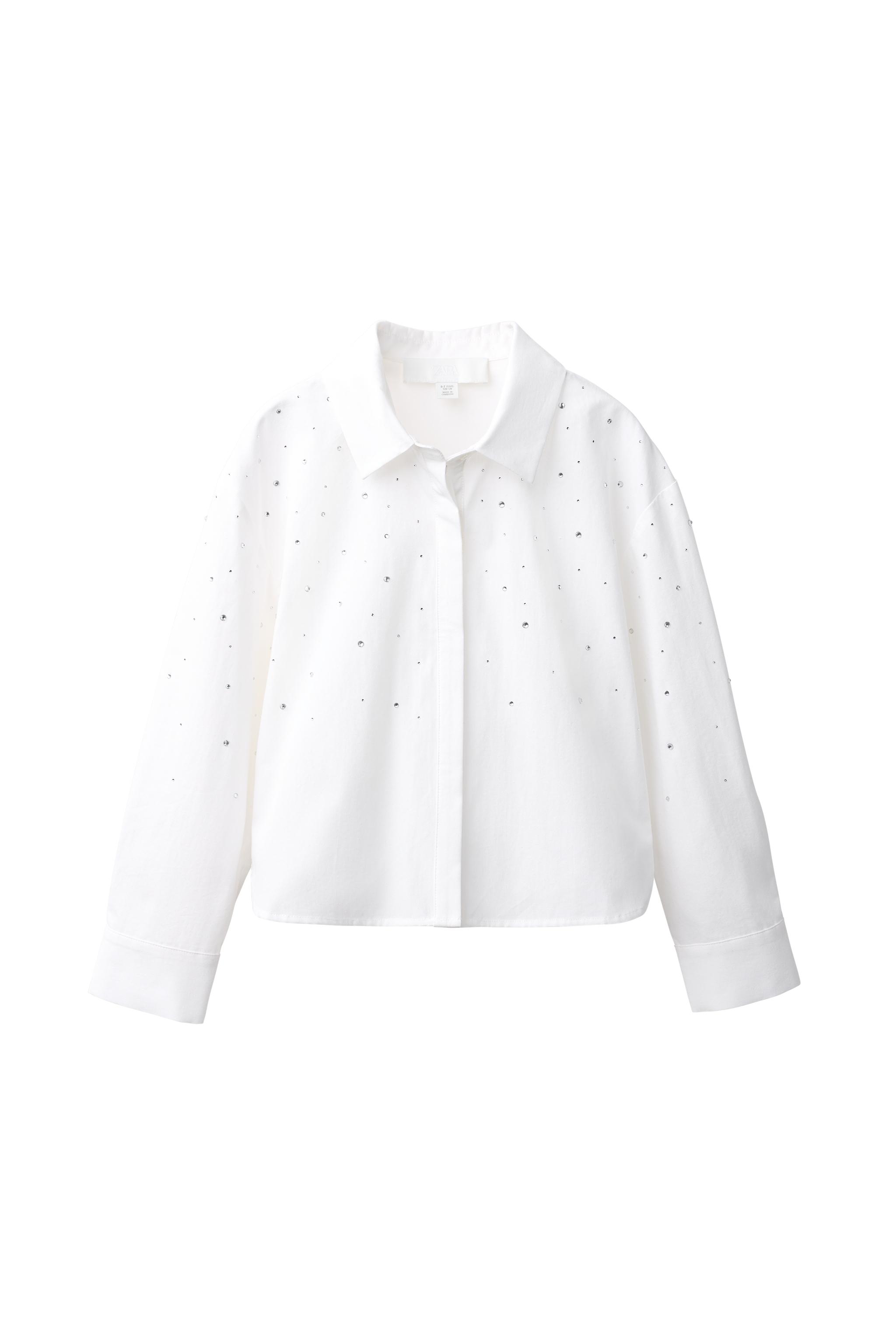 Рубашка с аппликацией из стразов — ZARA